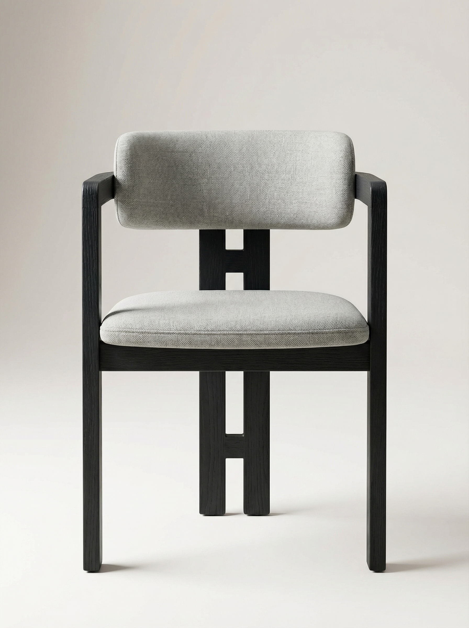 MILO Ash Wood Bouclé Dining Chair with Armrests