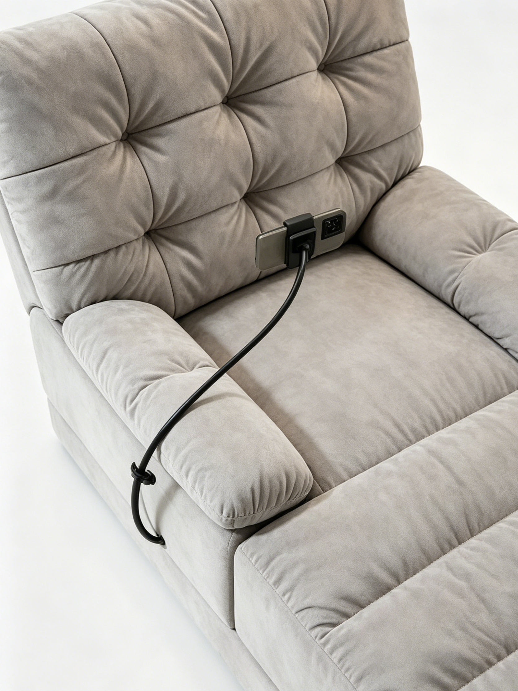 Plume Cloud-Quilted Reclining Chaise Longue