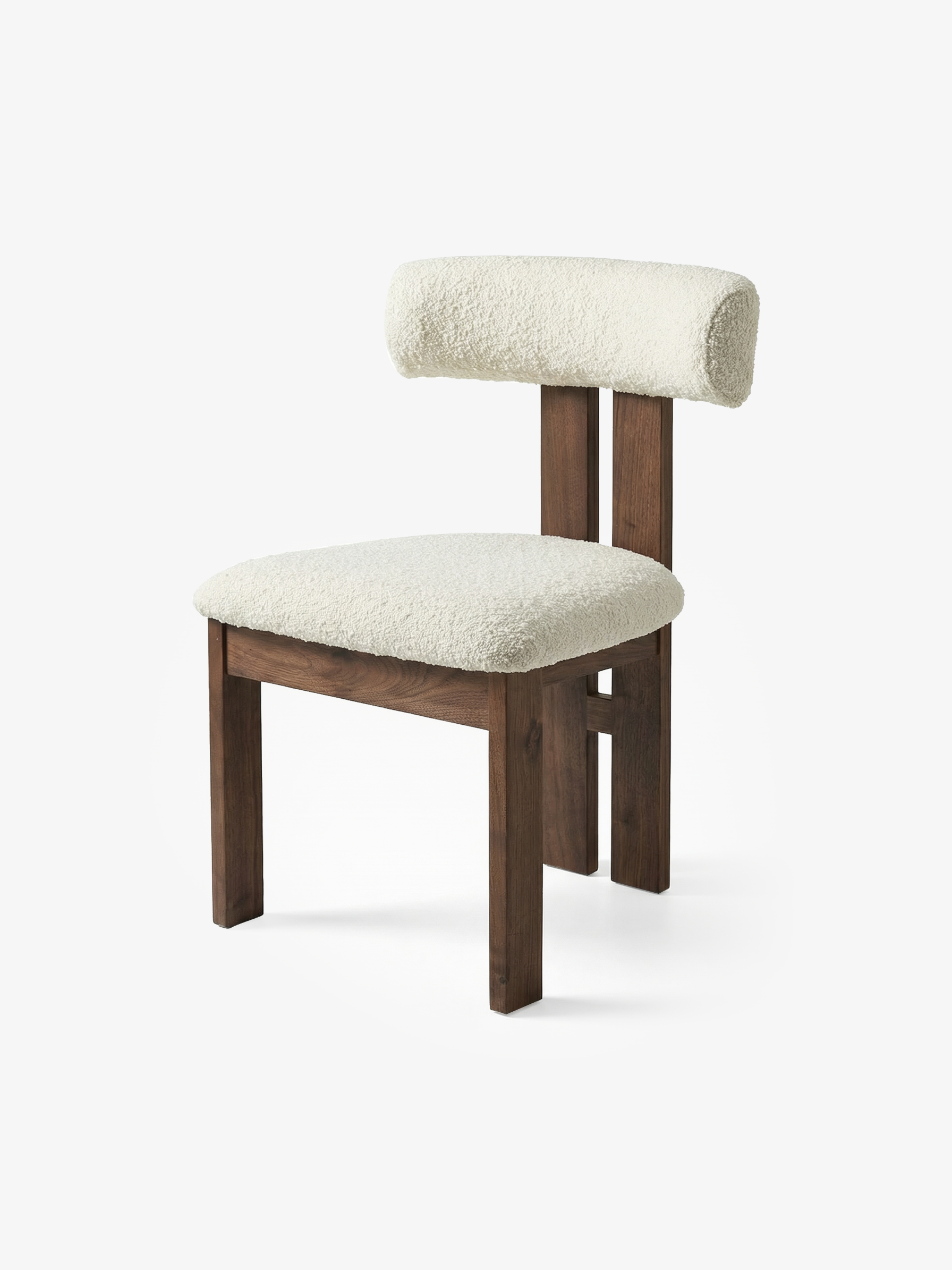 COLETTE Black Walnut Bouclé Dining Chair
