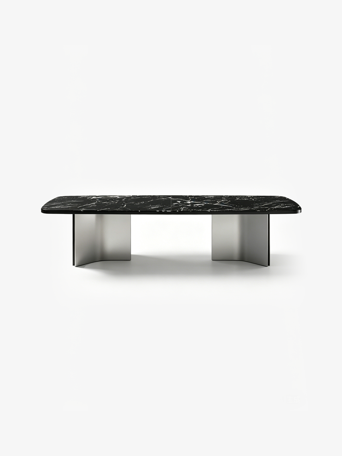 NERO Marquina Marble Dining Table with Titanium Legs