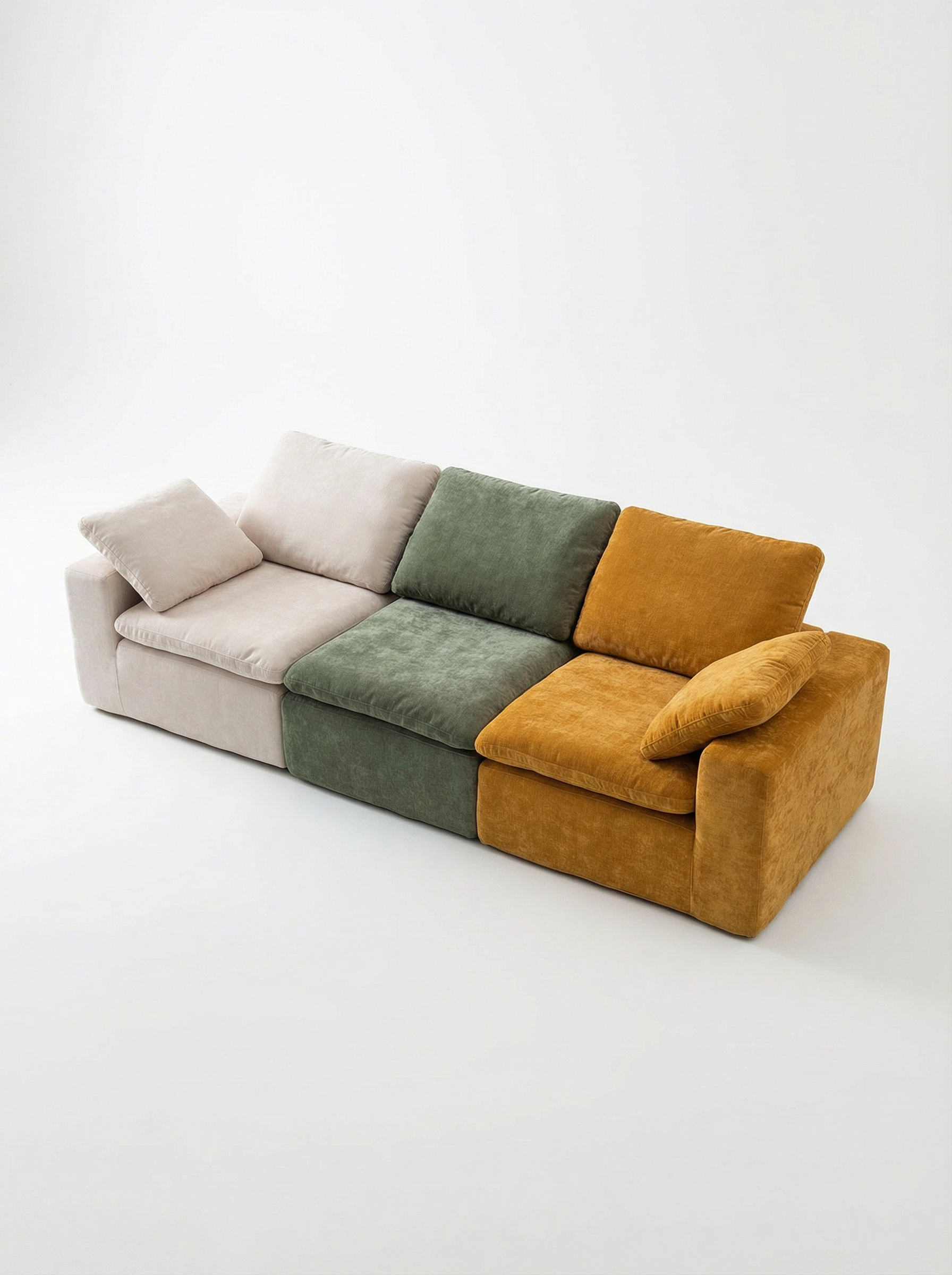 MOODS 4-Seater Colour-Block Modular Sofa