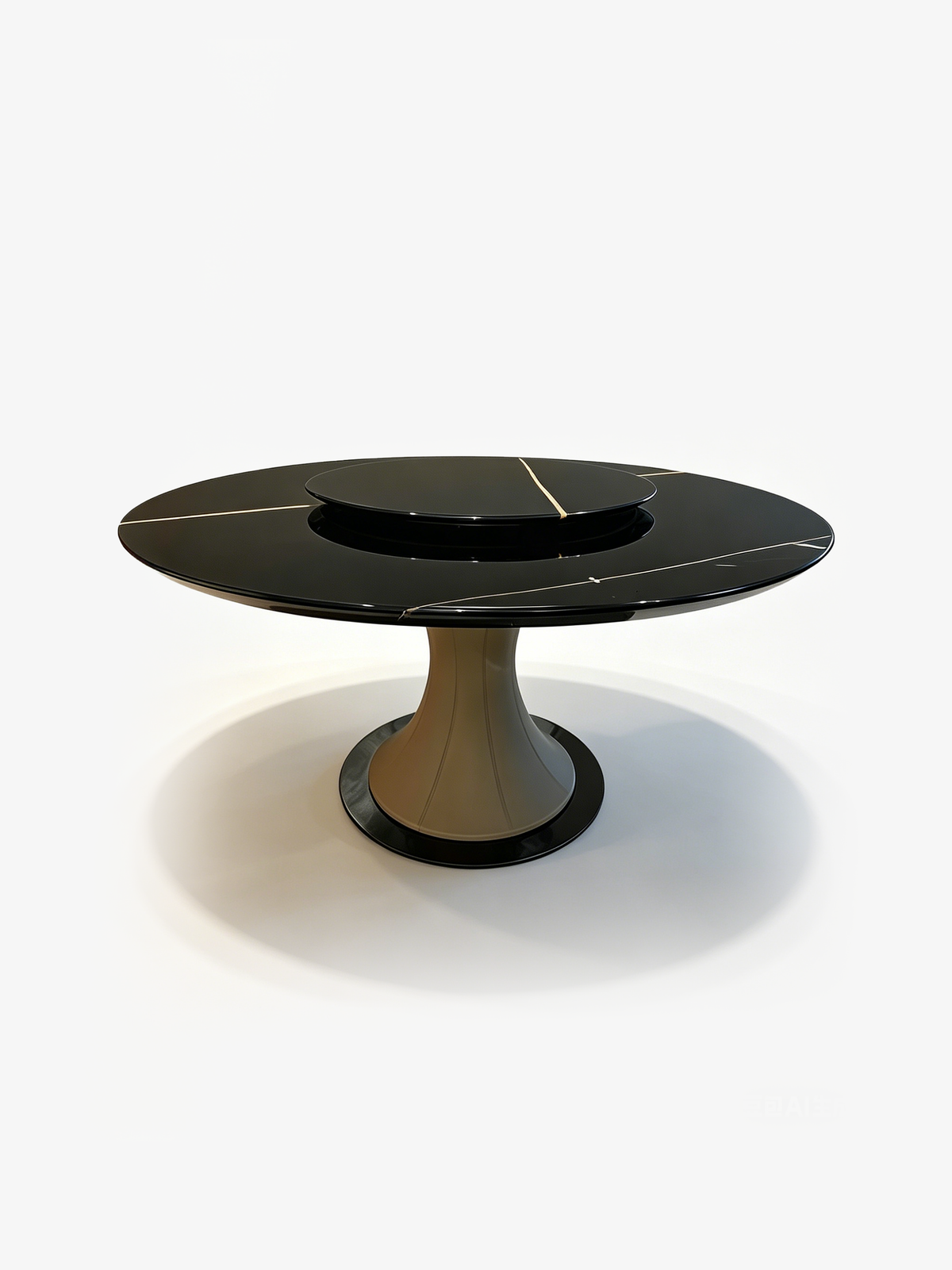VALEN Marble Dining Table with Lazy Susan