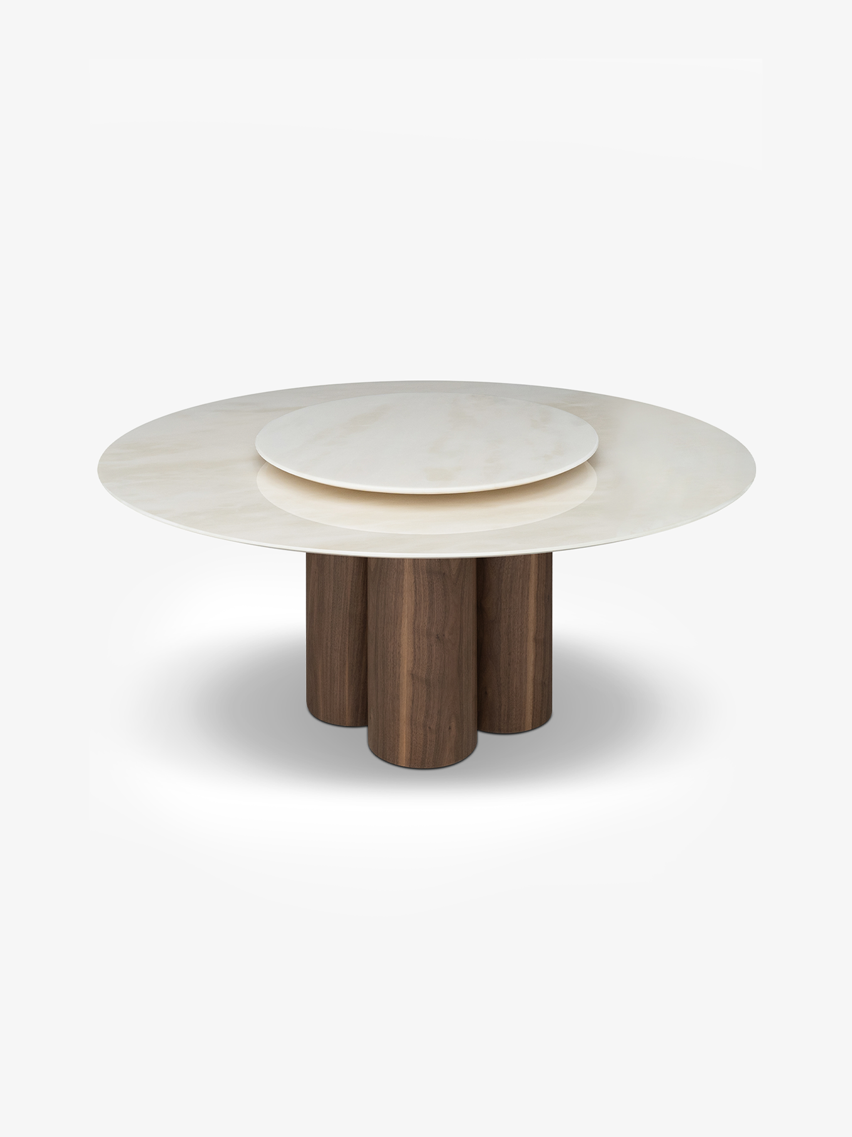 Luca Grey Vein Marble Round Dining Table