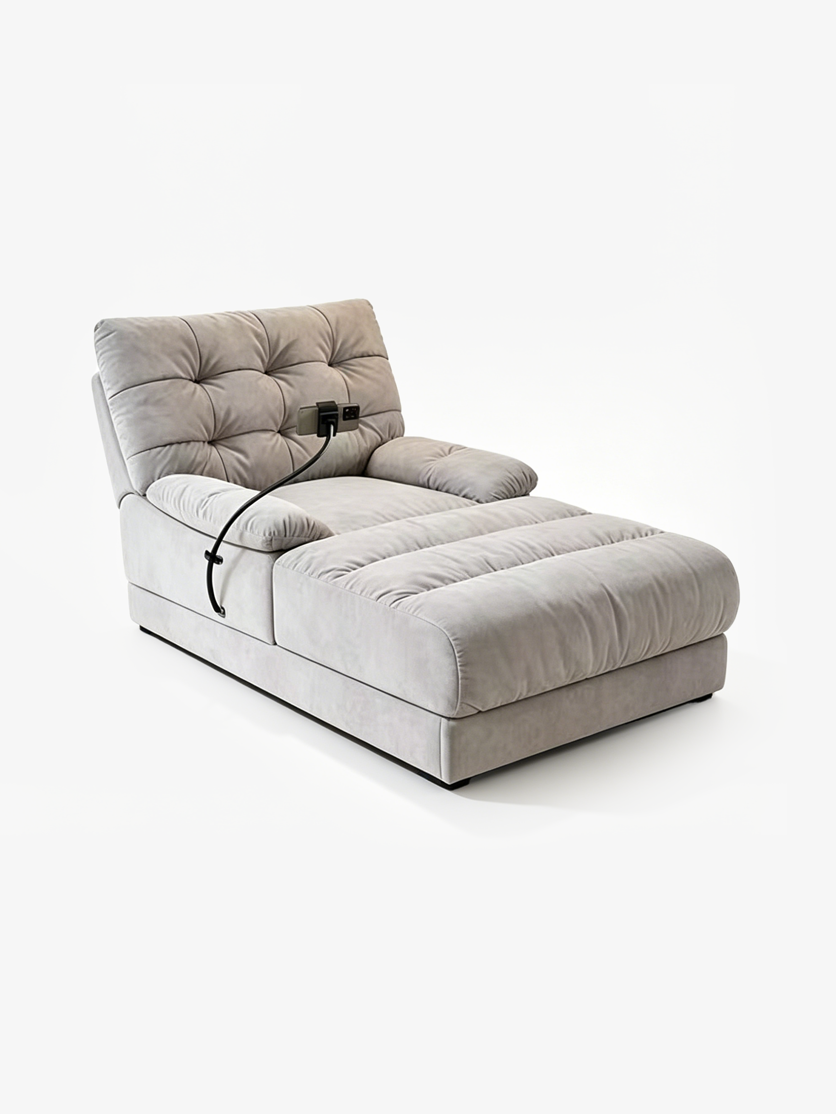 Plume Cloud-Quilted Reclining Chaise Longue