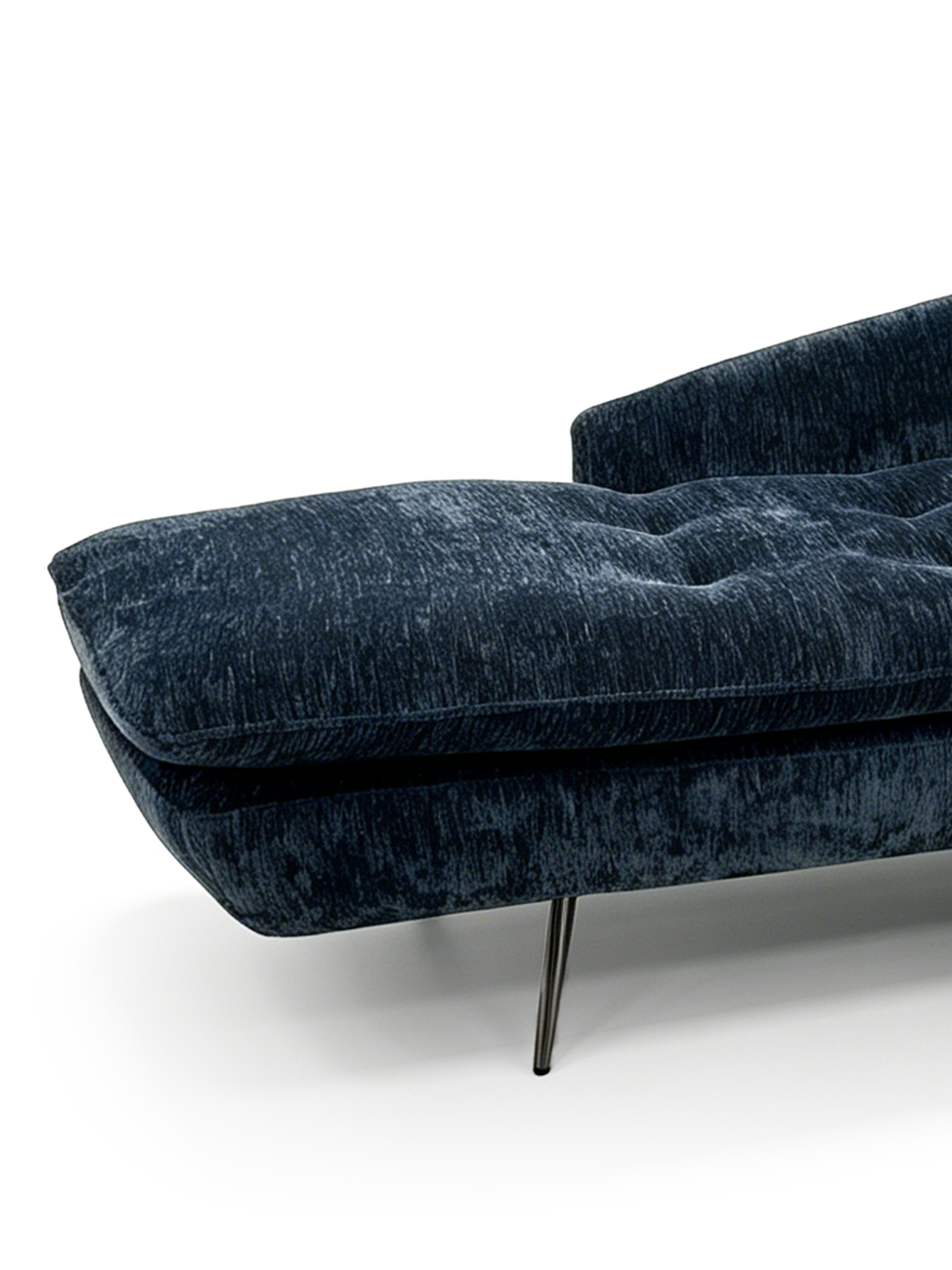 DIVA Midnight Blue Chaise Longue with Side Table