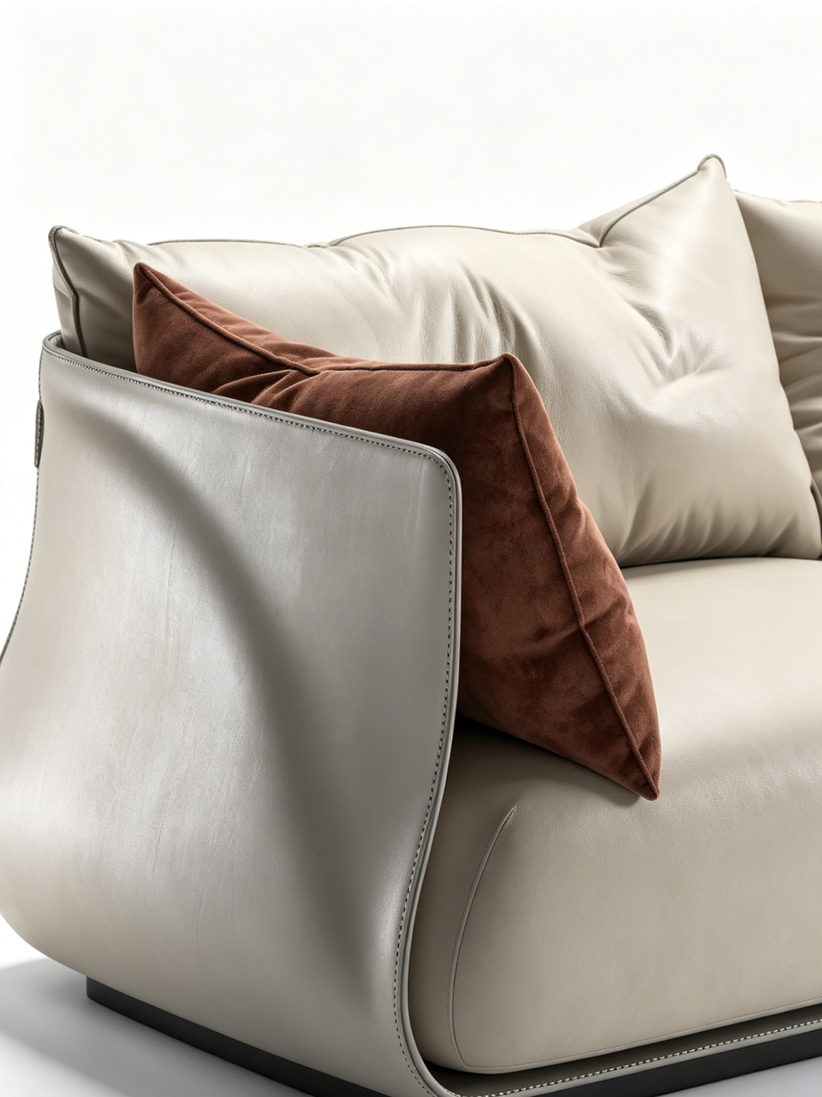 VELLUM Saddle Leather & Feather-Filled Sofa