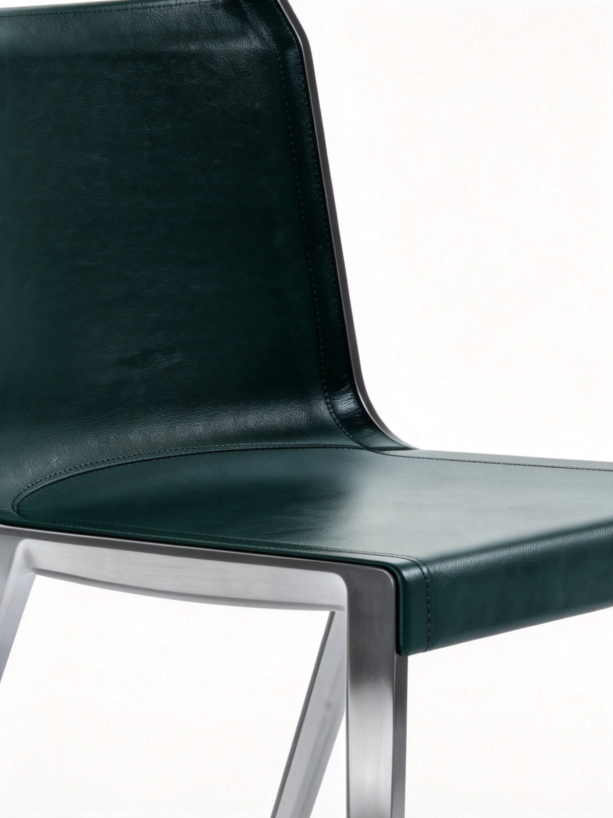 TEVA Teal Saddle Leather Dining Chair