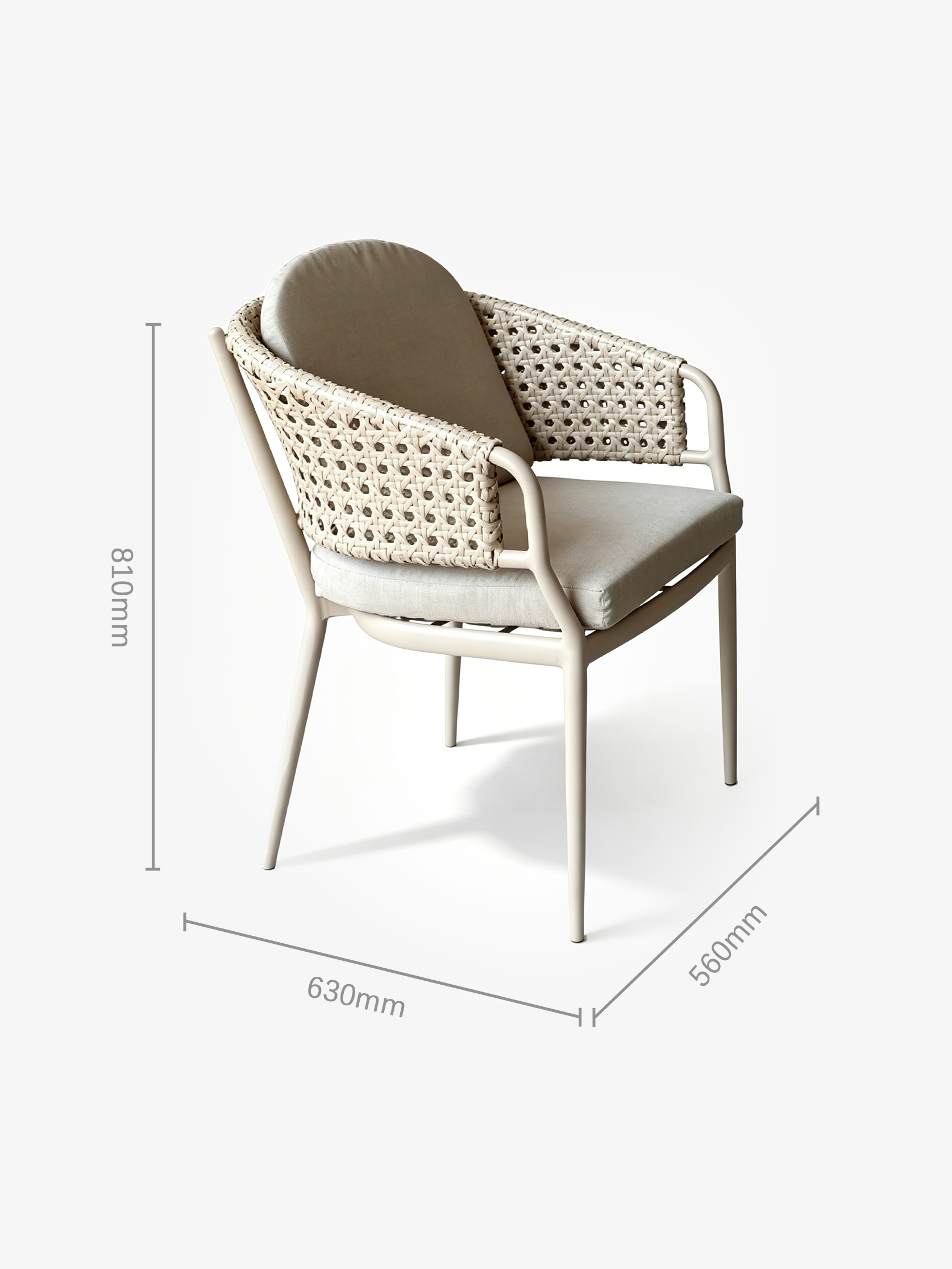 DAPHNE 7-Piece Weather-resistant Outdoor Rattan Dining Set with Glass-Top Table