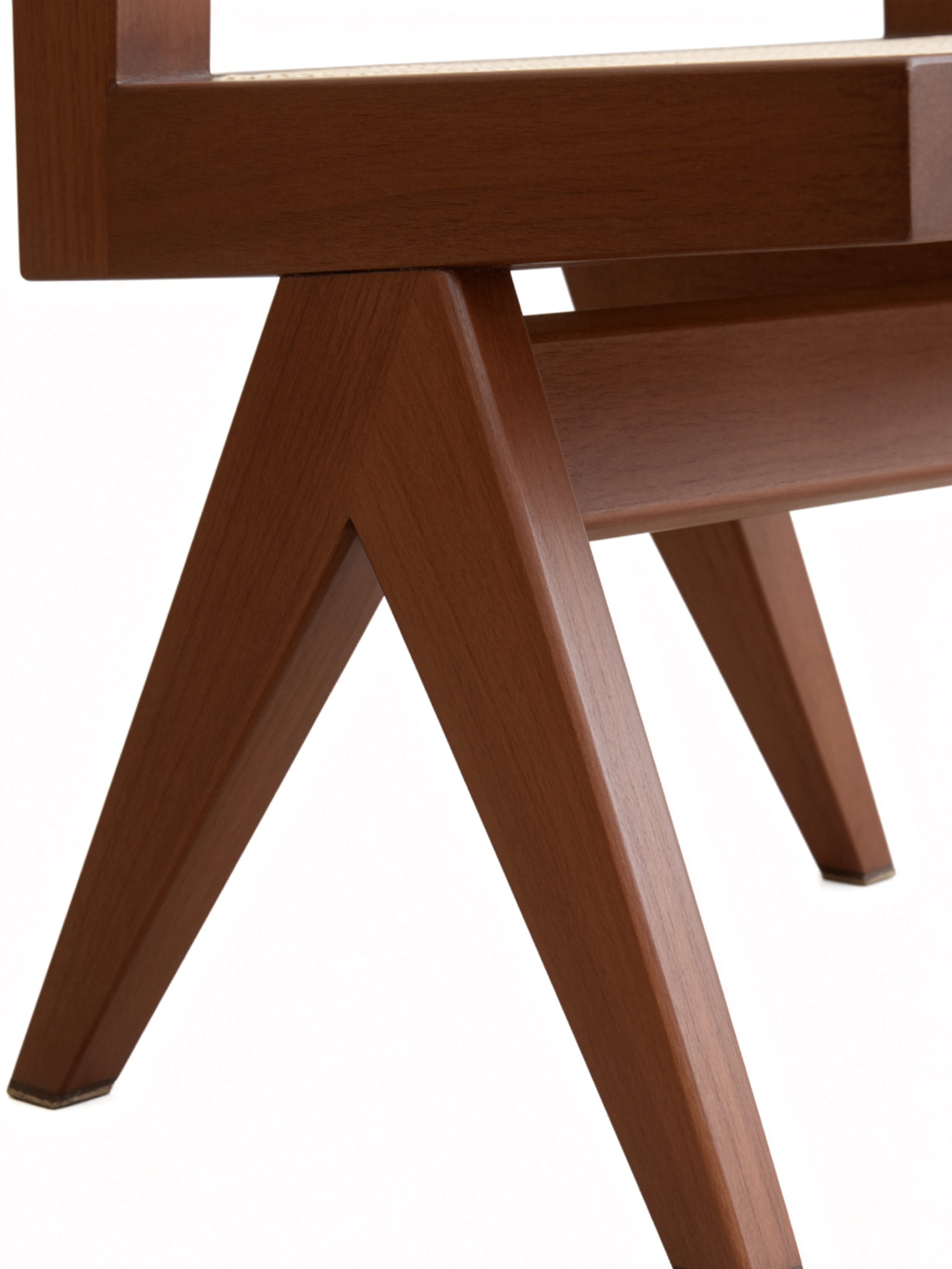 SERATA Walnut Rattan Dining Chair