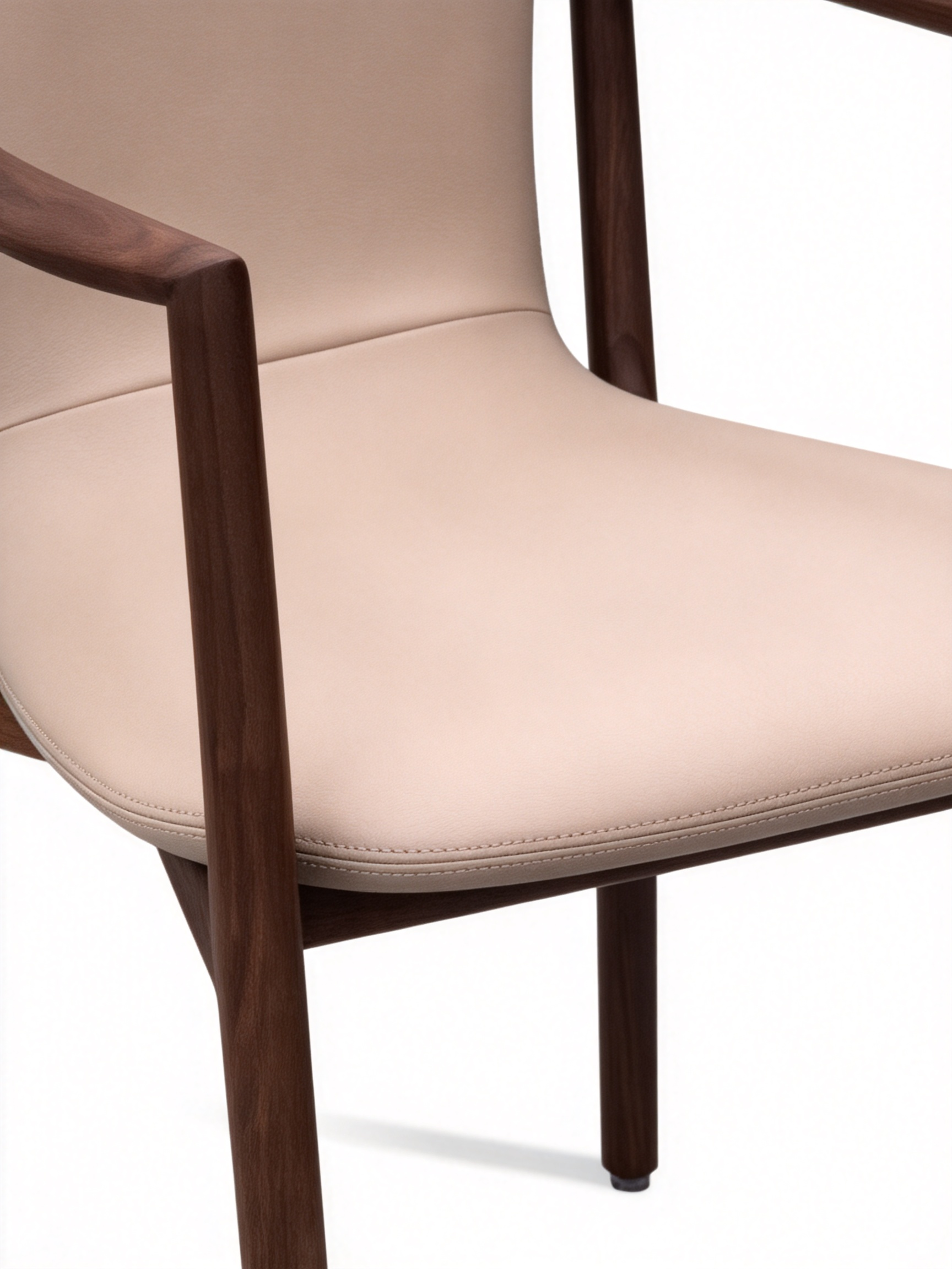 FINO Carver Black Walnut Vegan Leather Dining Chair