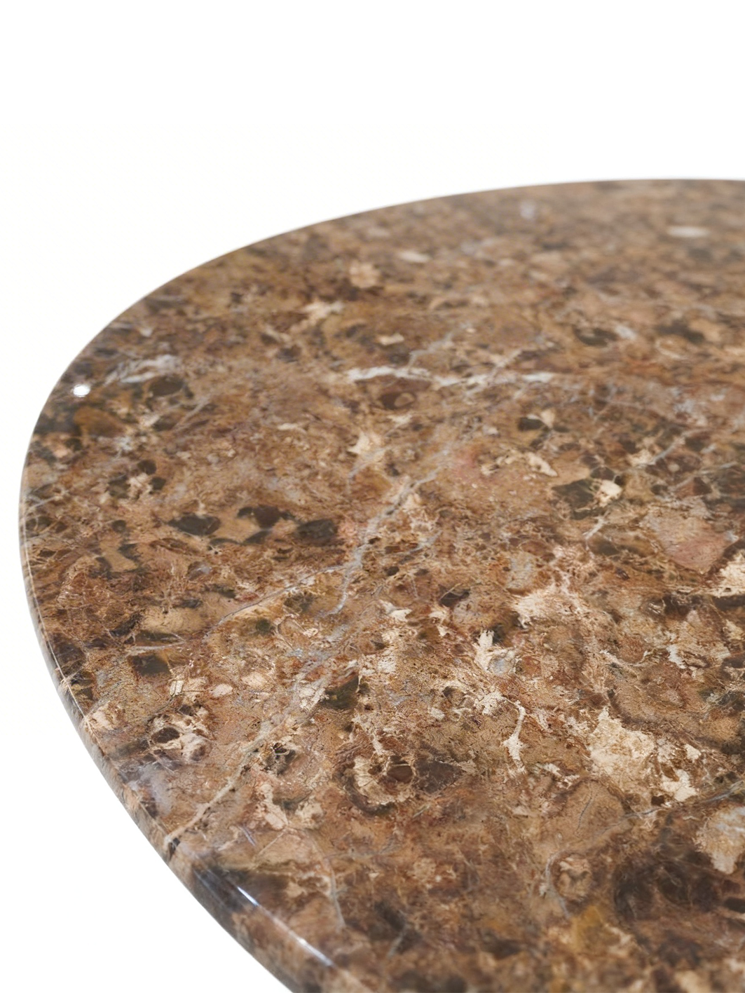 CATENA Walnut & Natural Marble Round Dining Table