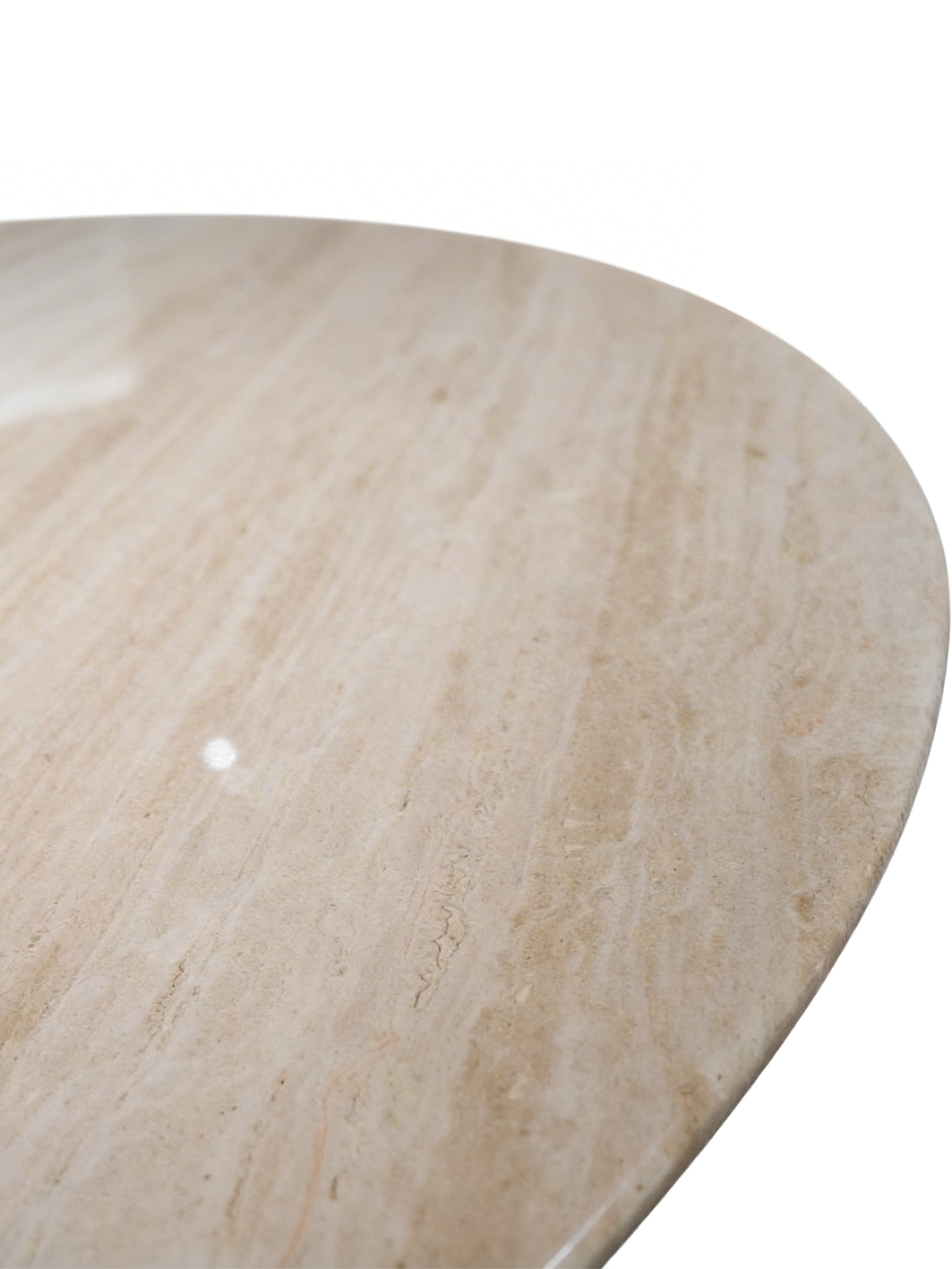 FORMA White Marble & Walnut Ash Wood Round Dining Table
