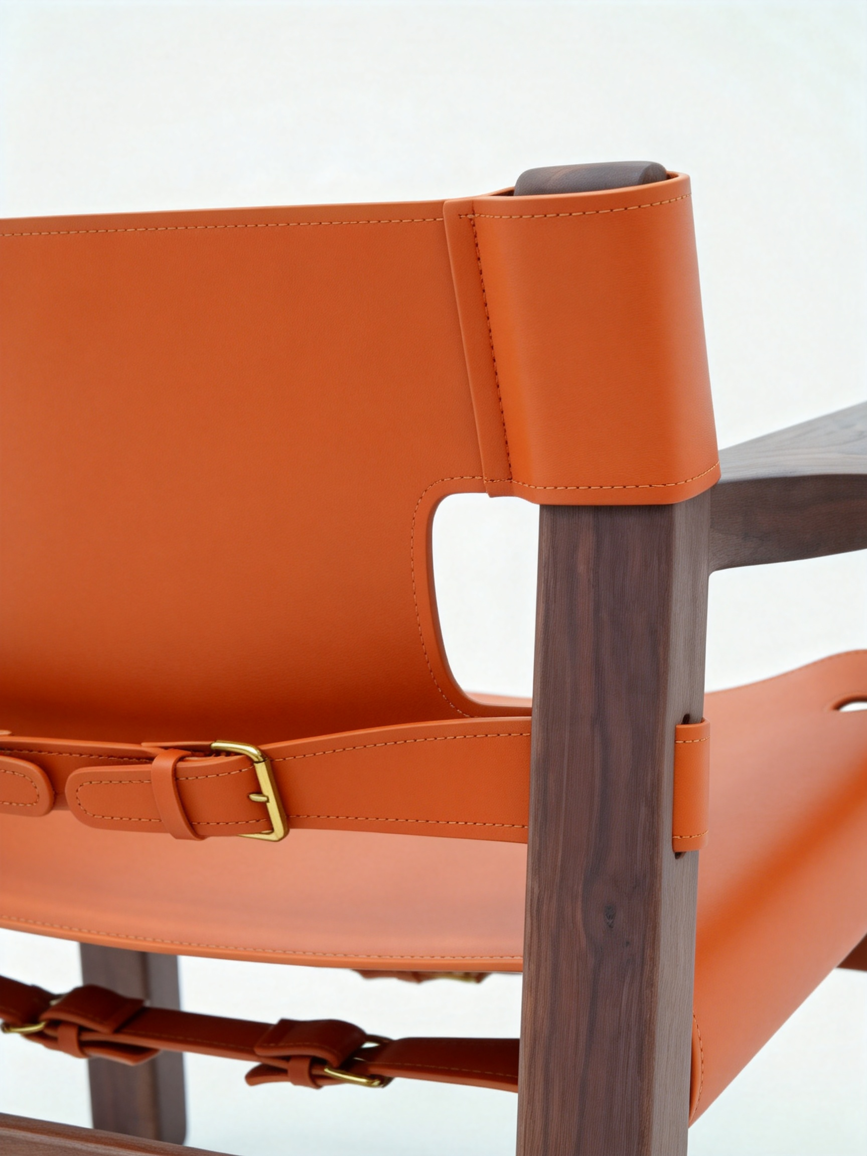 CORDOBA Black Walnut Saddle Leather Lounge Chair