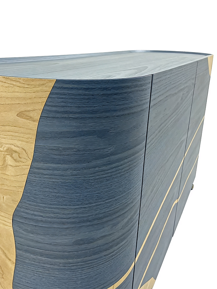 Rivage Contemporary Wood Veneer Sideboard
