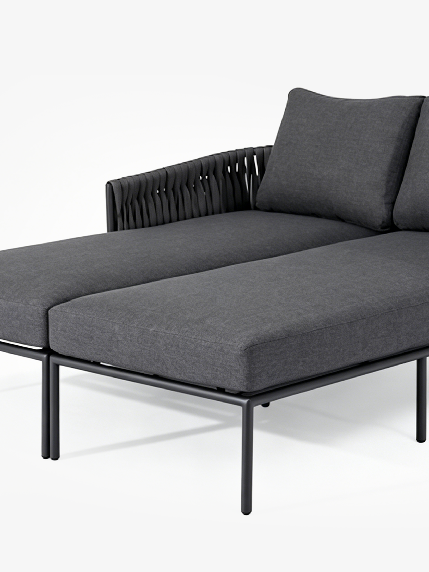 RIVA 3-Piece Modular Outdoor Chaise Lounge Set