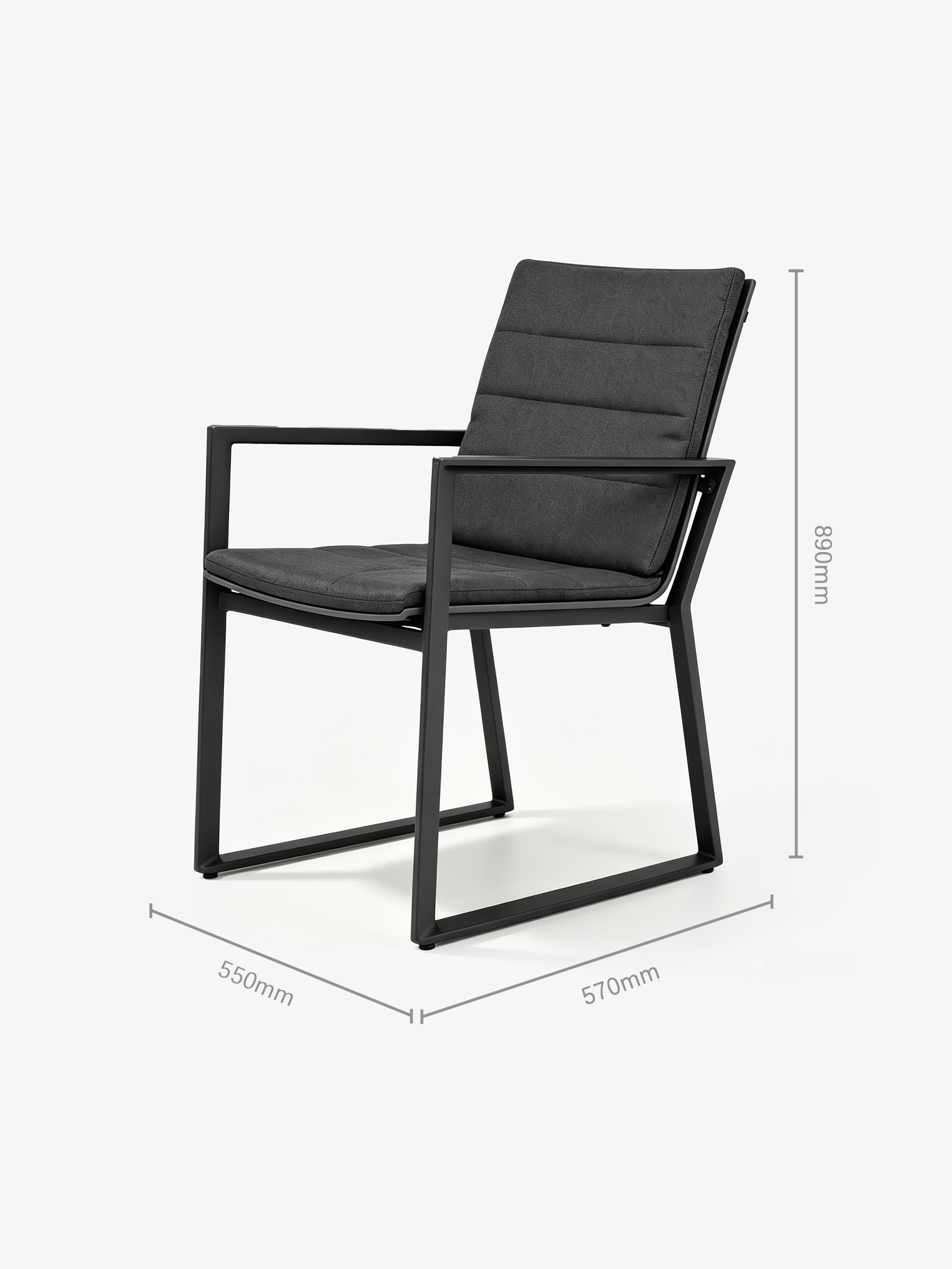 FORGE 9-Piece Outdoor Dining Set with 8 Chairs