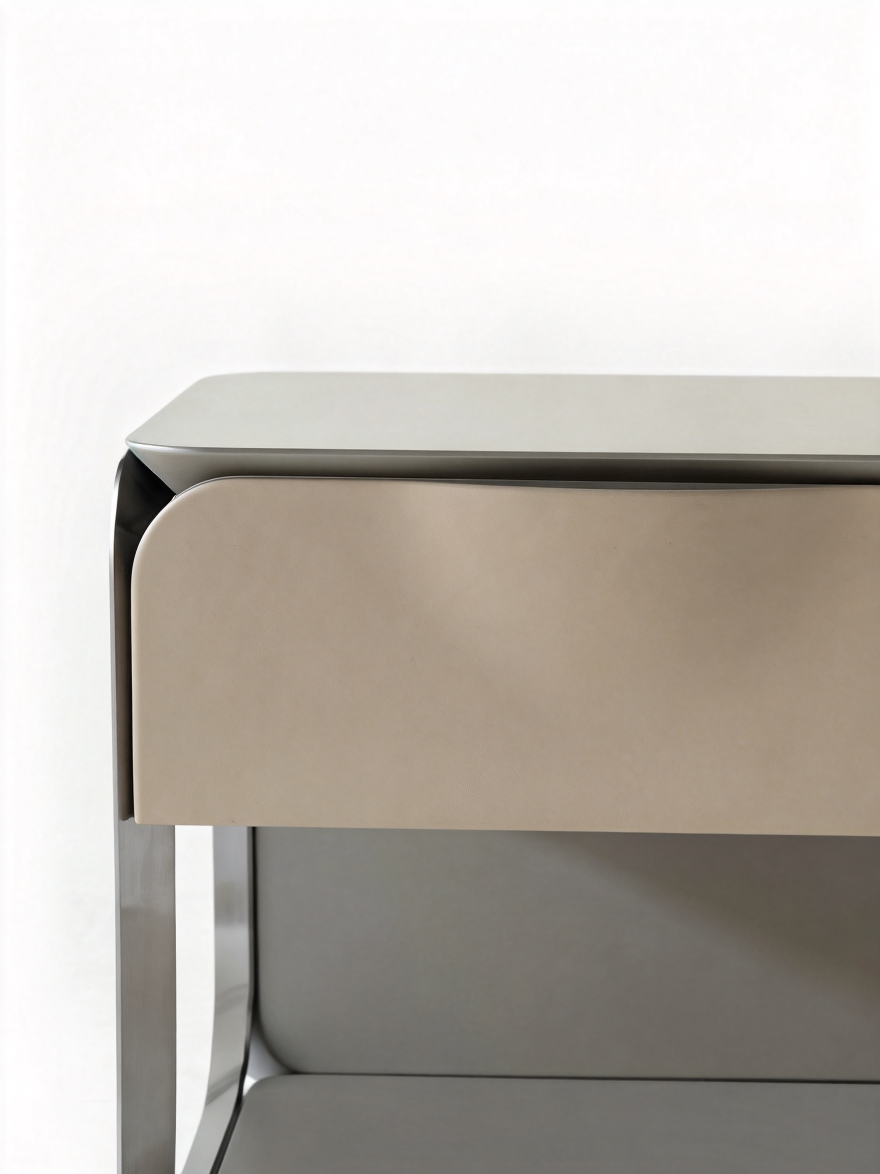 LYRA Stainless Steel Bedside Table
