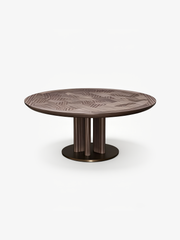 MARLO Round Wood Veneer Dining Table
