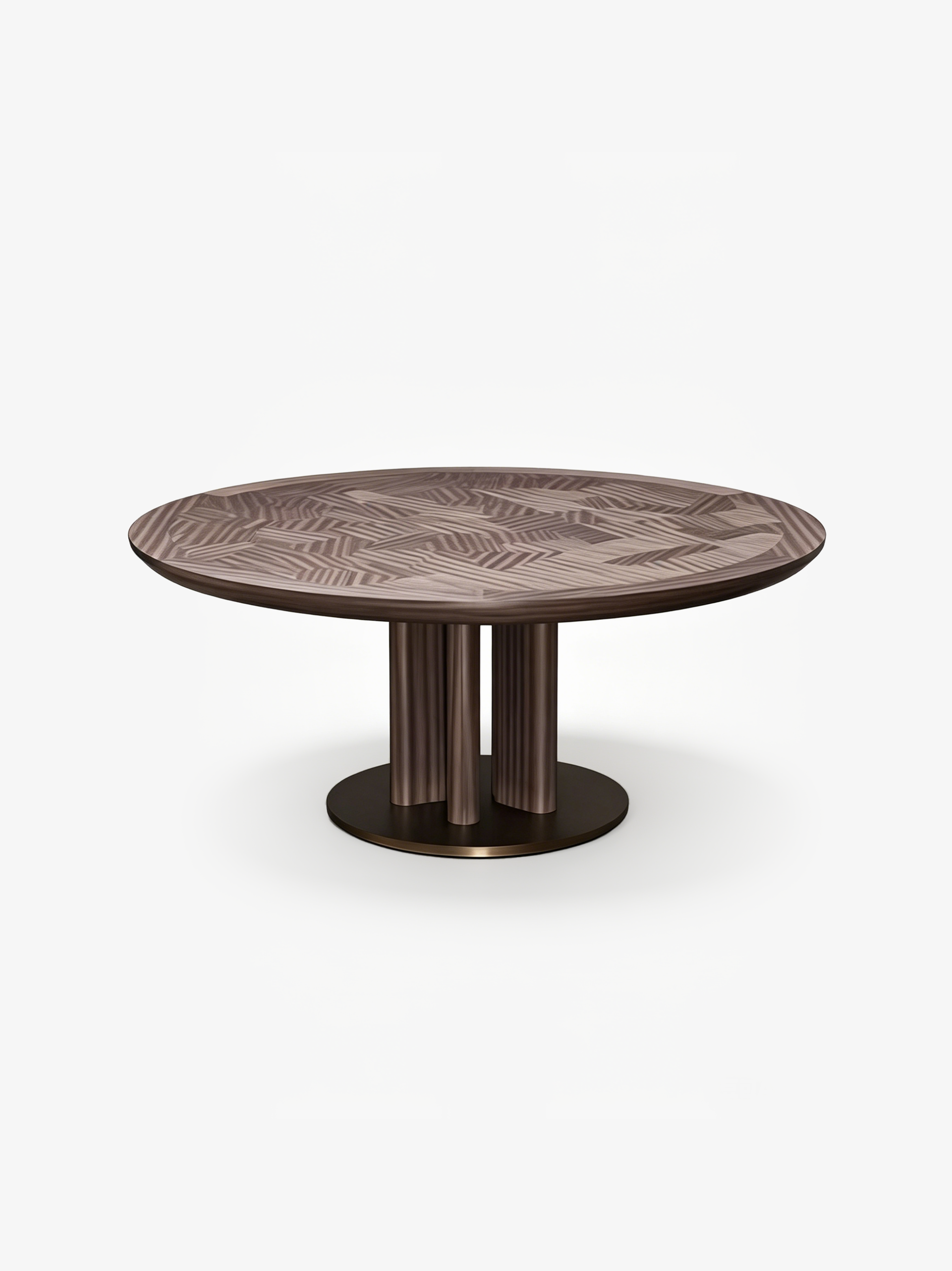 MARLO Round Wood Veneer Dining Table