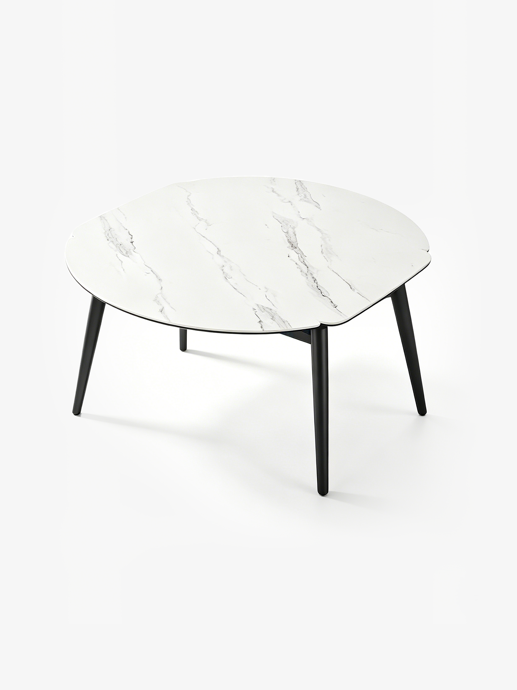 ORBIT Extendable White Sintered Stone Dining Table