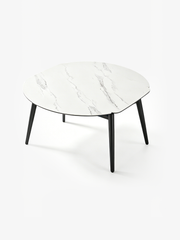 ORBIT Extendable White Sintered Stone Dining Table