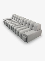 Grid Italian Contemporary Tufted Wave 4-Seater Sofa
