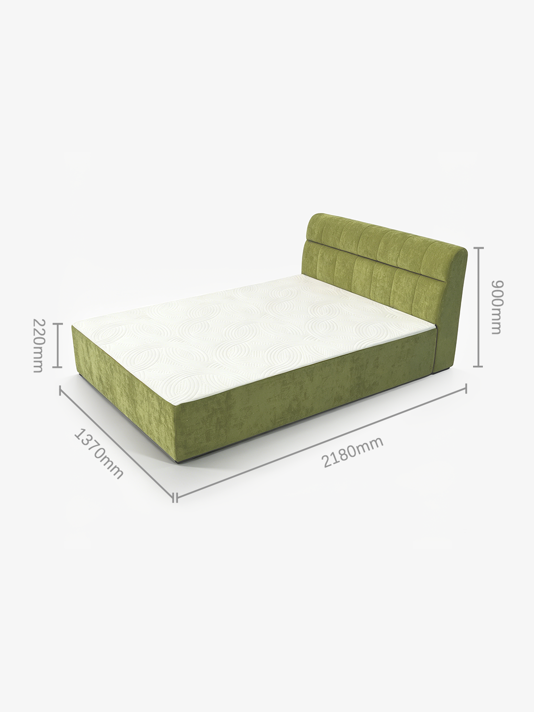 Haven King  Bed  Italian Contemporary Velvet
