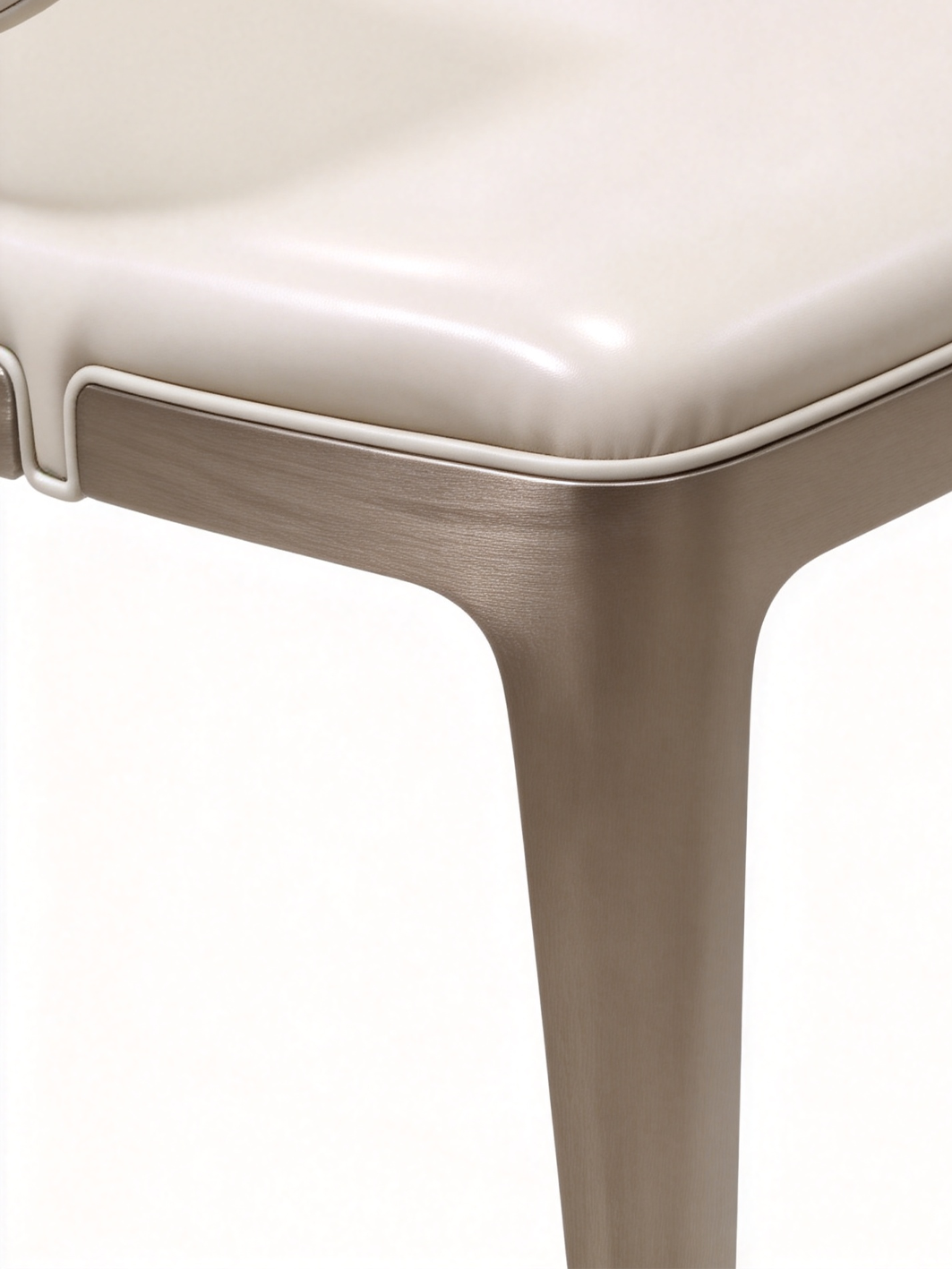 CELINE Ribbed Leather Dining Chair