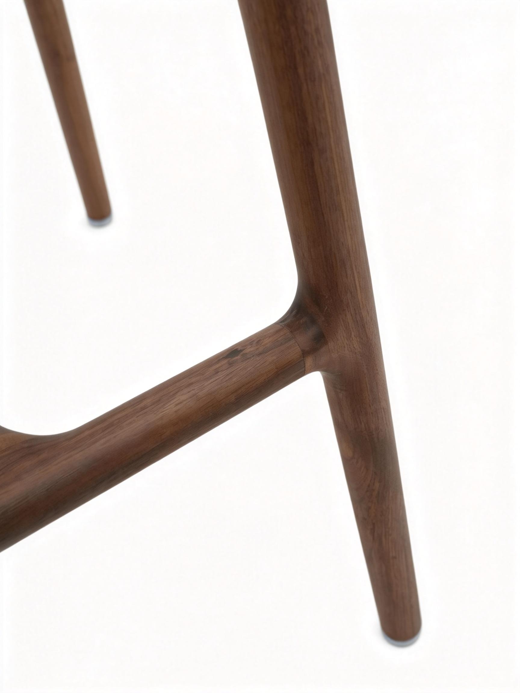 VINO Solid Black Walnut Bar Stool