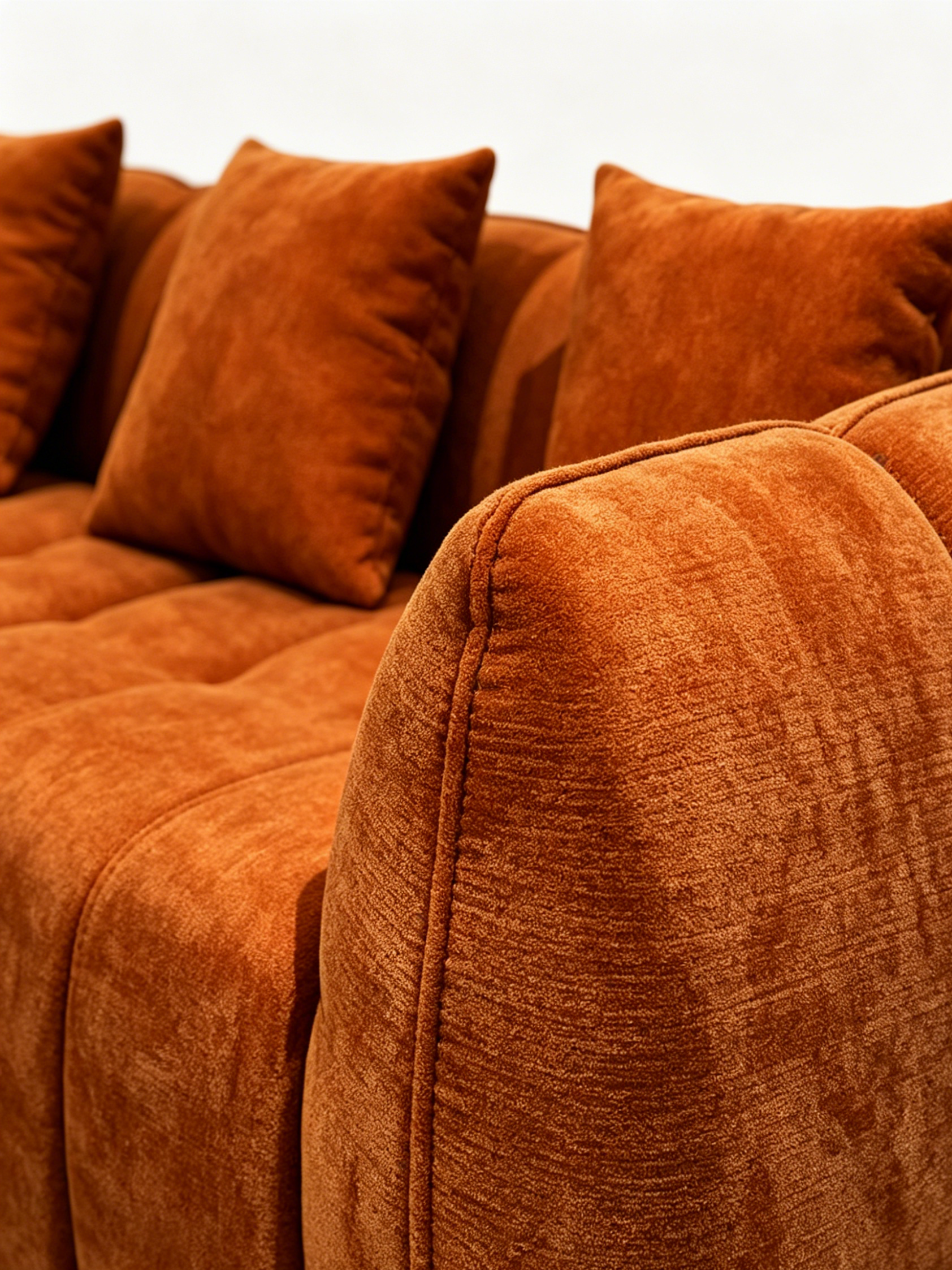 Ridge Italian Contemporary Velvet 3-Seater Sofa