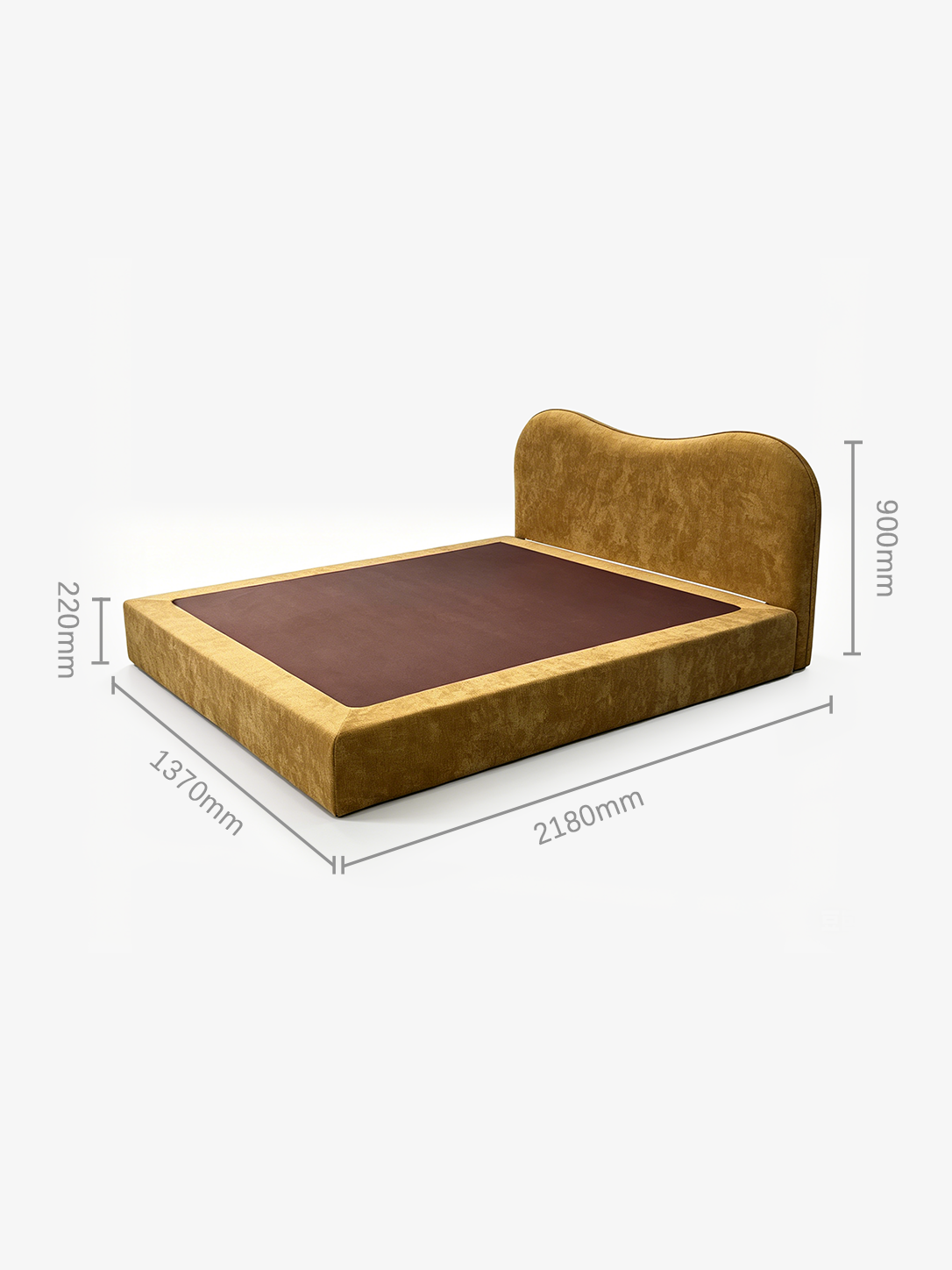 Siena King   Bed  Italian Contemporary Velvet