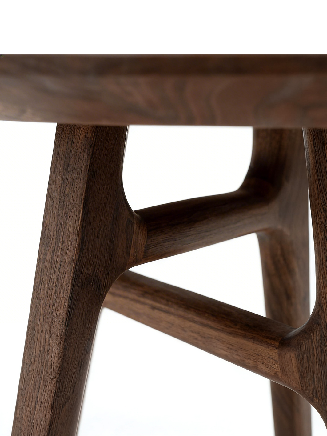 YU Solid Black Walnut Japandi Side Table
