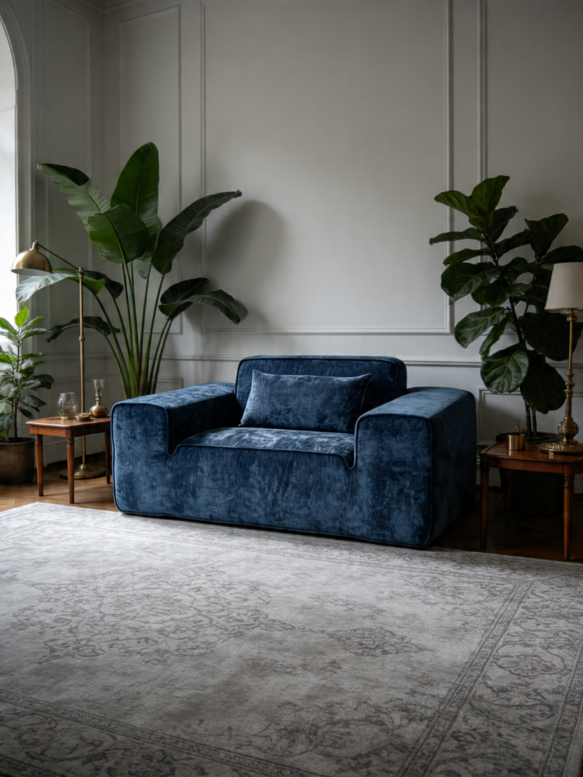 TIDE Self-Expanding Velvet Armchair
