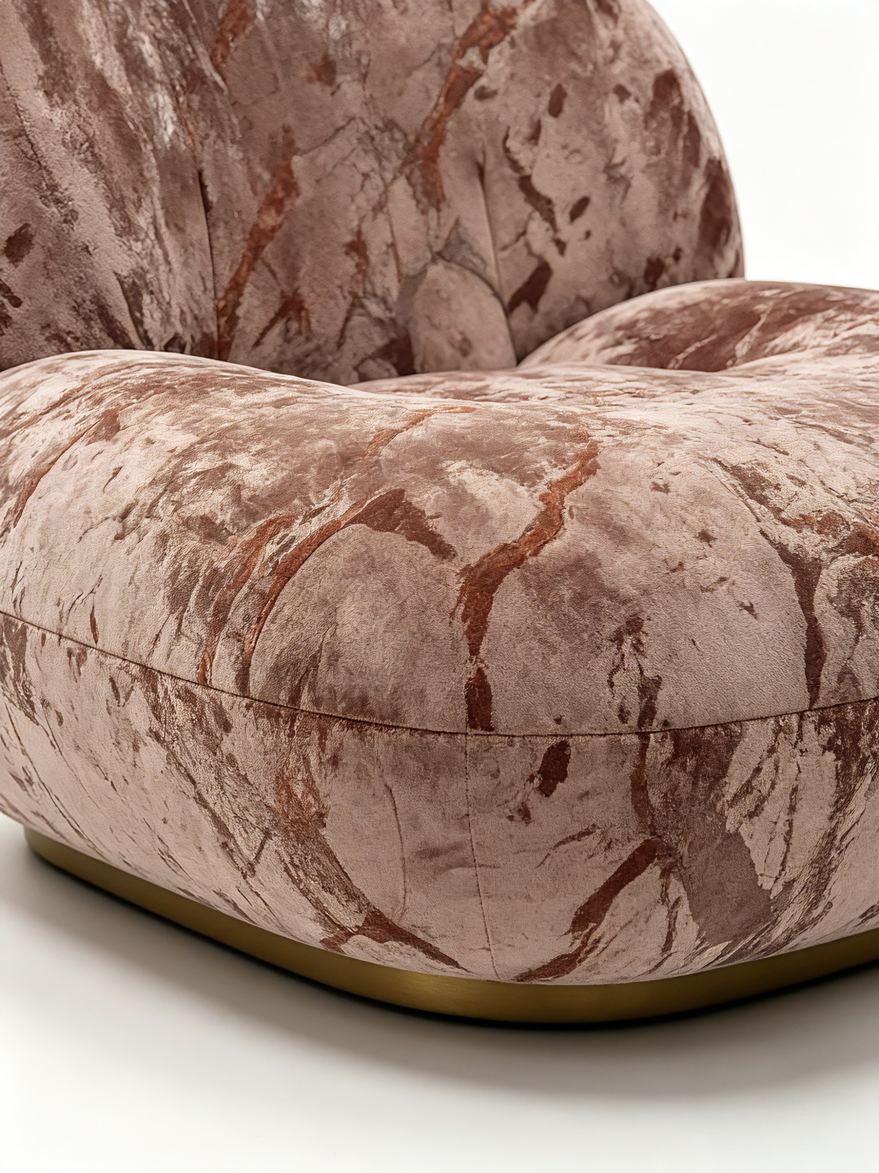 BOLLA Marble Velvet Lounge Chair