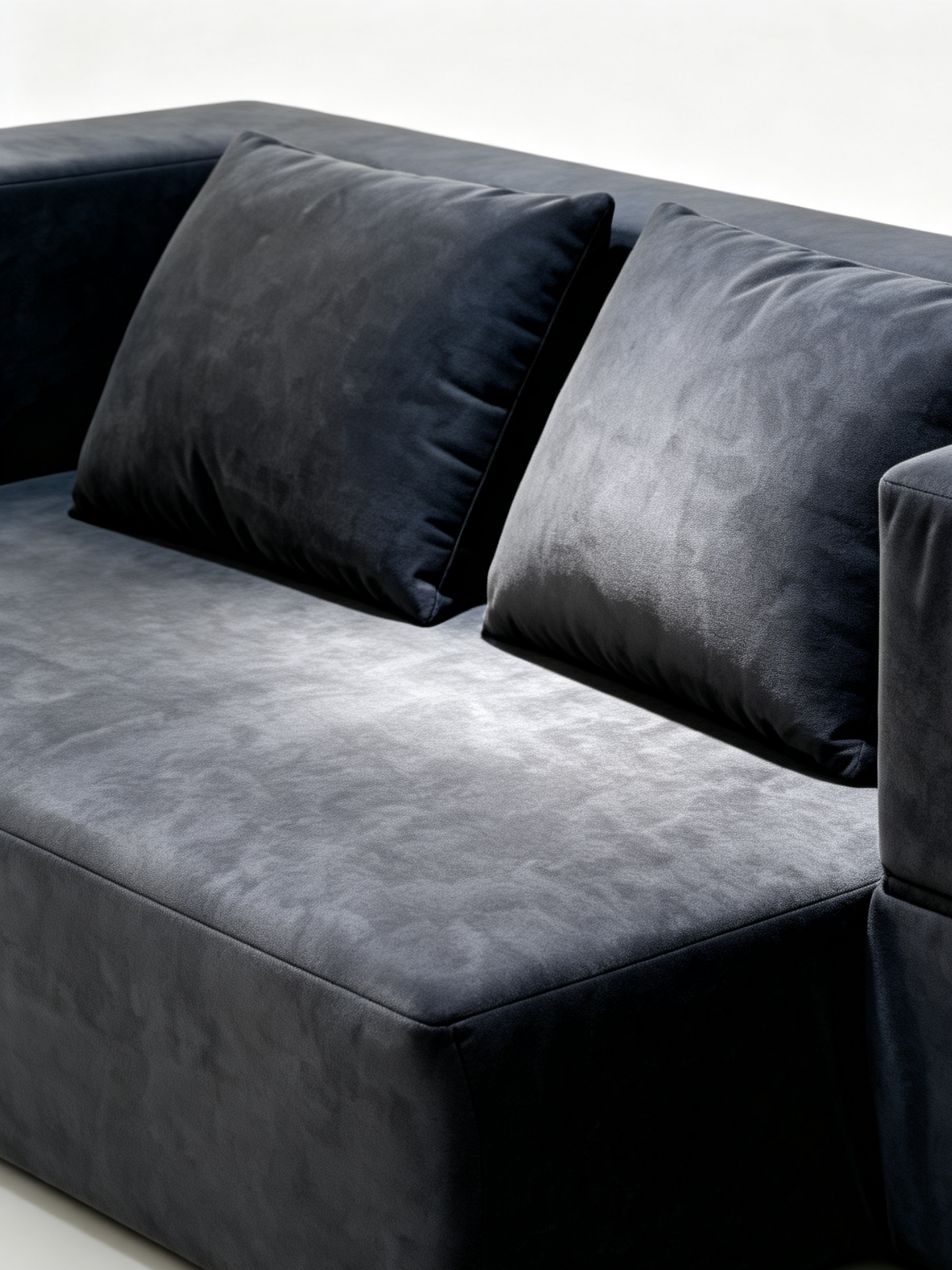 Slab Italian Contemporary Velvet 3-Seater Sofa