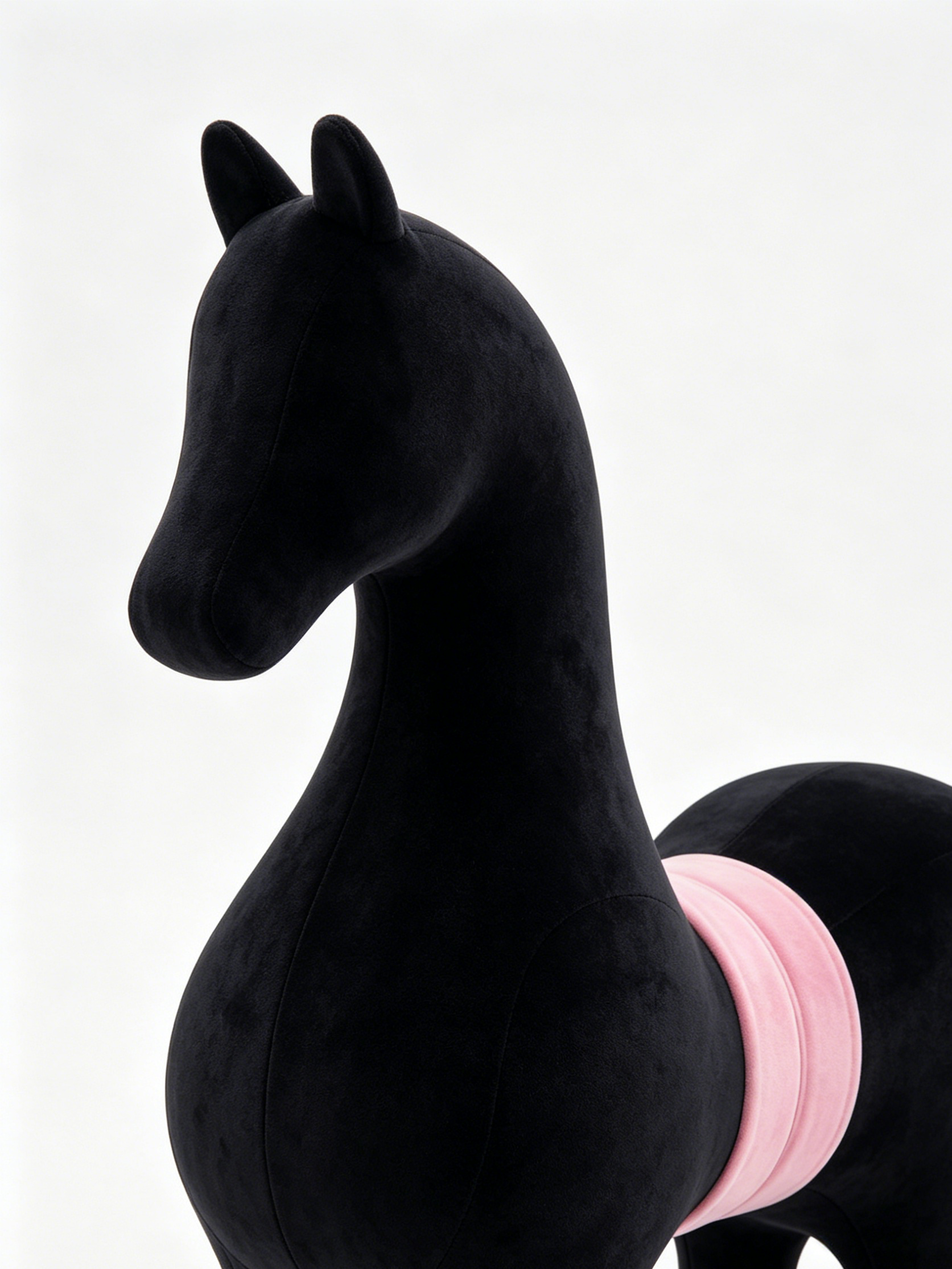 NOIR Horse Velvet Ride-On Stool