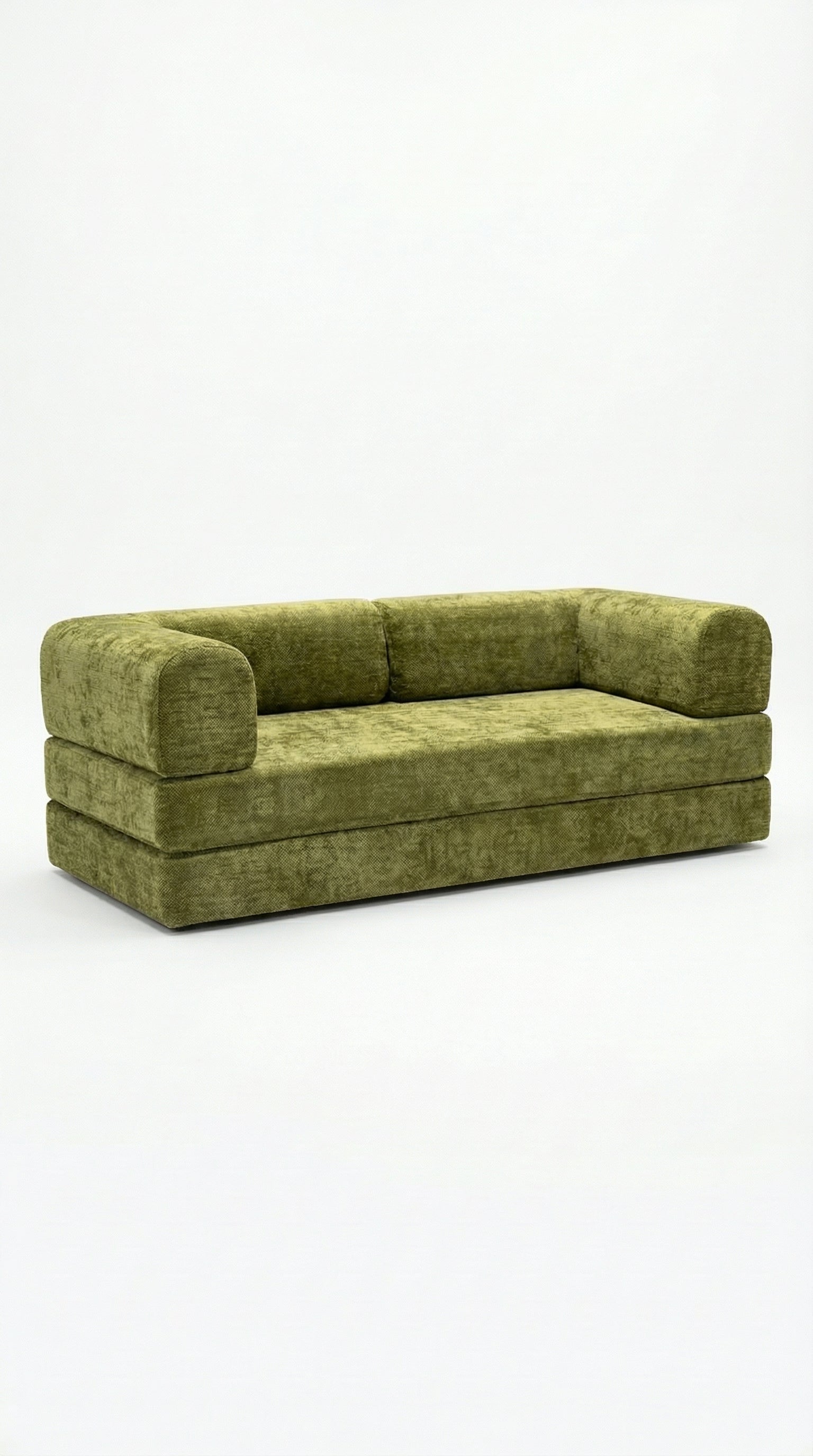 OLIVA Instant Bloom Olive Green 3-Seater  Sofa Bed