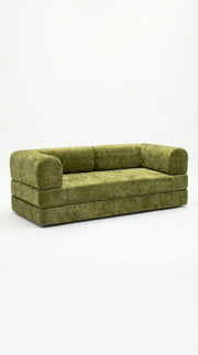 OLIVA Instant Bloom Olive Green 3-Seater  Sofa Bed