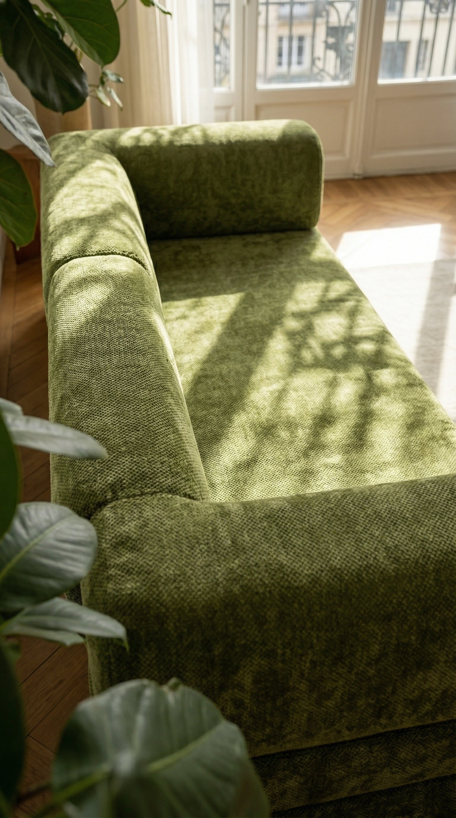 OLIVA Instant Bloom Olive Green 3-Seater  Sofa Bed