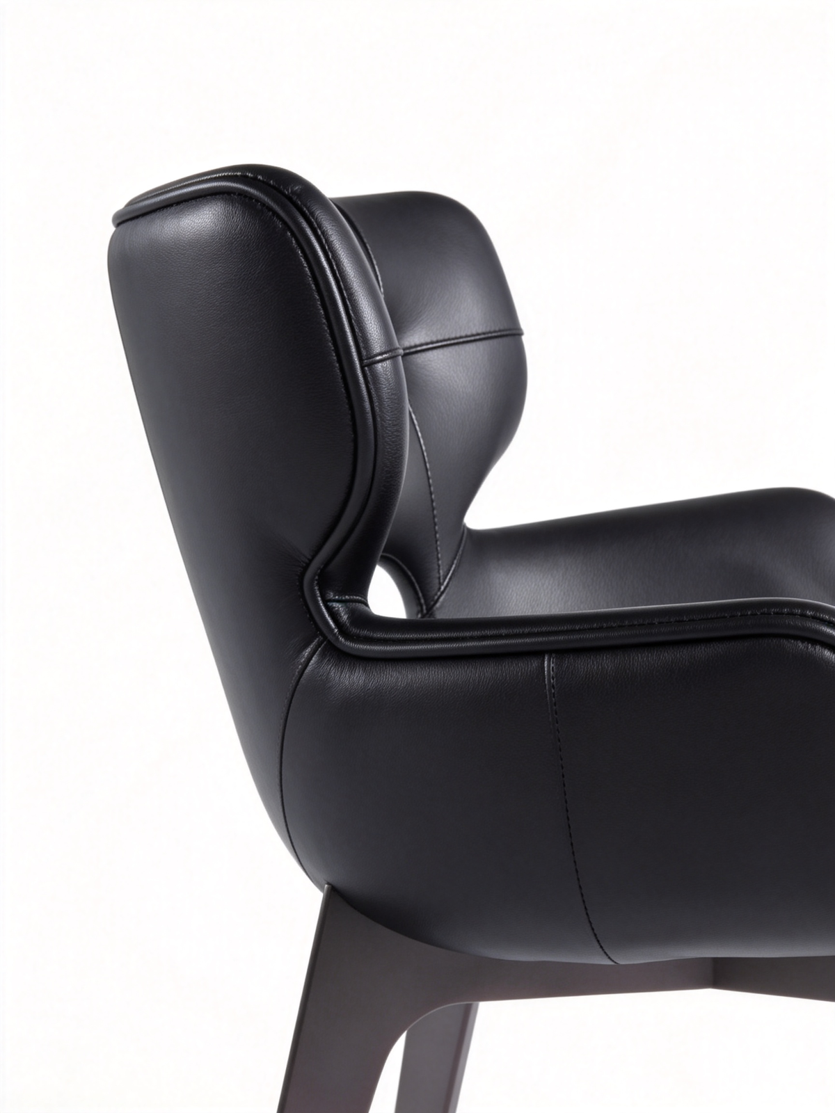 VIREN Cut-Out Leather Dining Chair