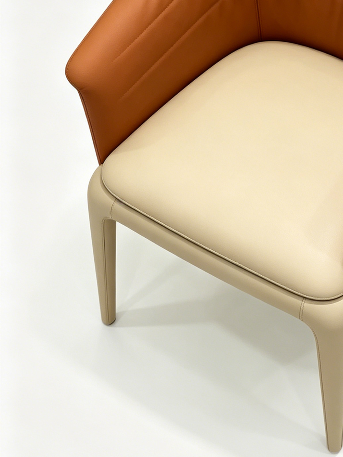CALIA Two-Tone Leather Dining Chair