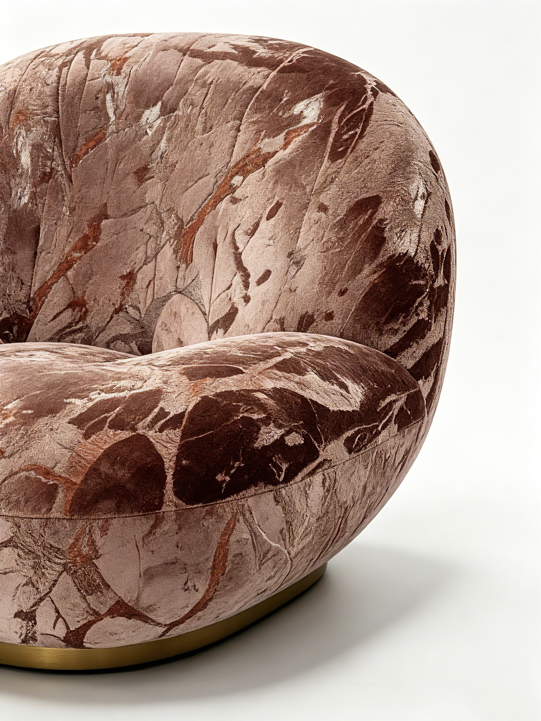 BOLLA Marble Velvet Lounge Chair