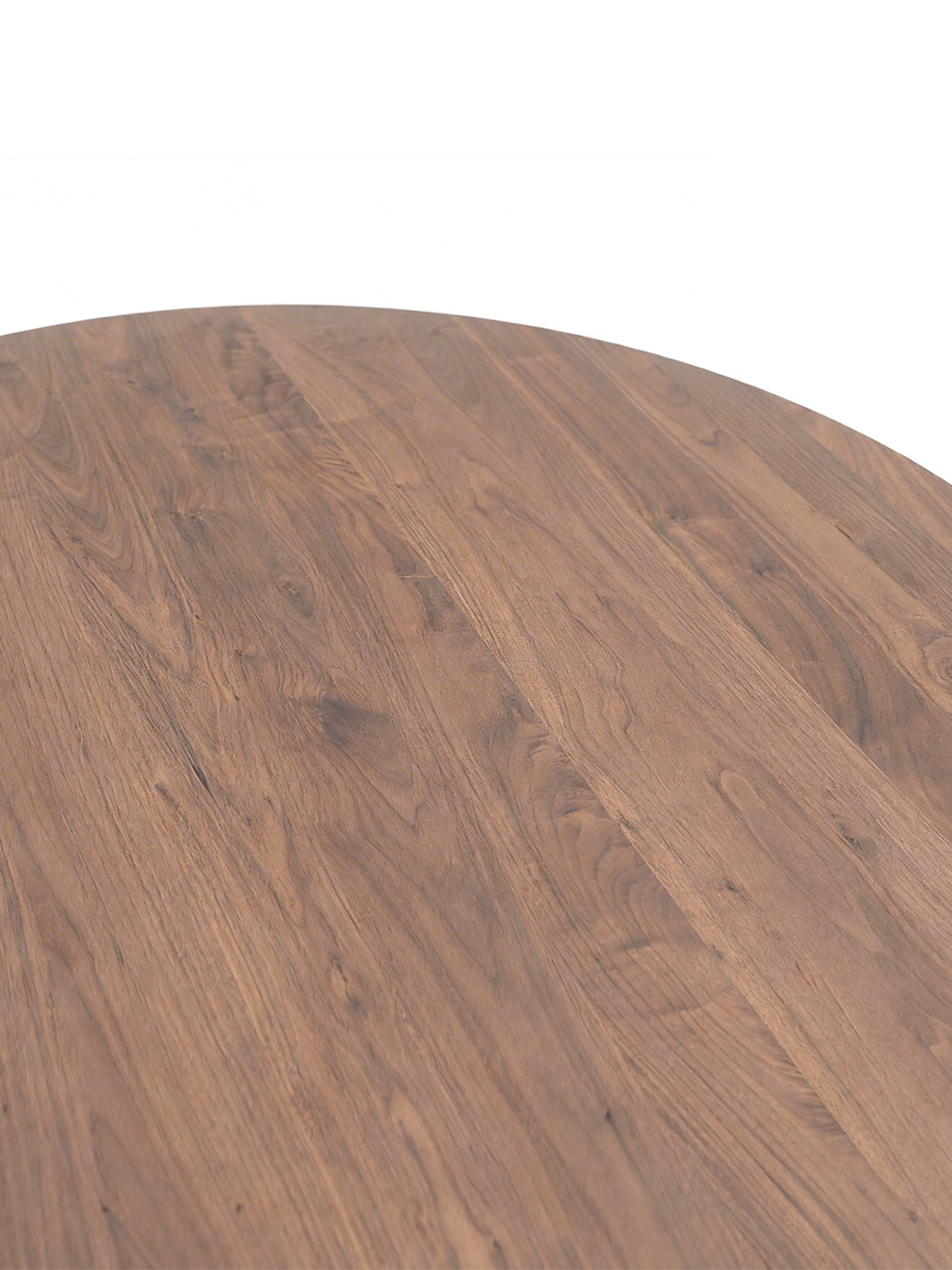 OVA Walnut Round Dining Table with Removable Marble Lazy Susan