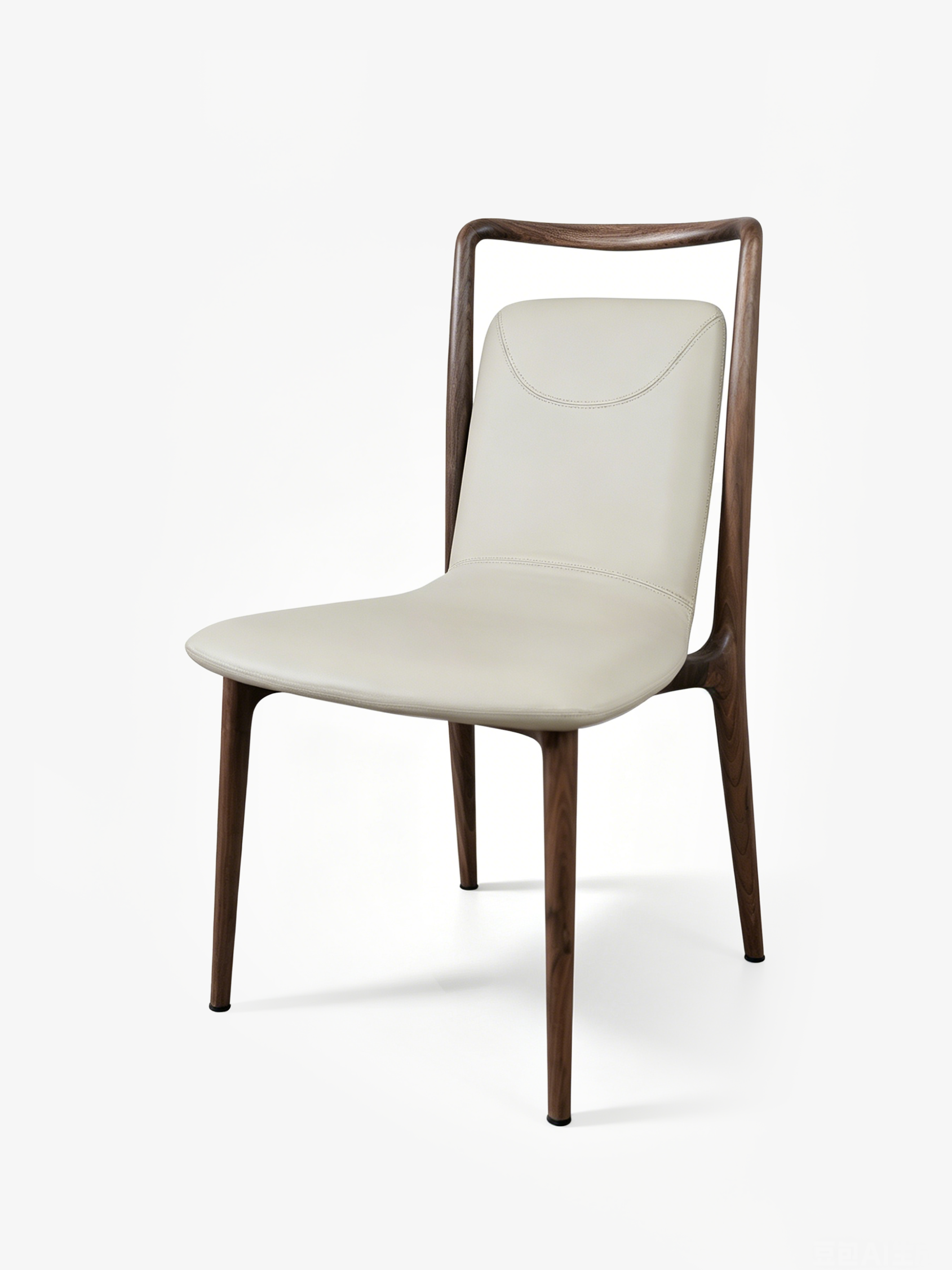 FINO Black Walnut Vegan Leather Dining Chair