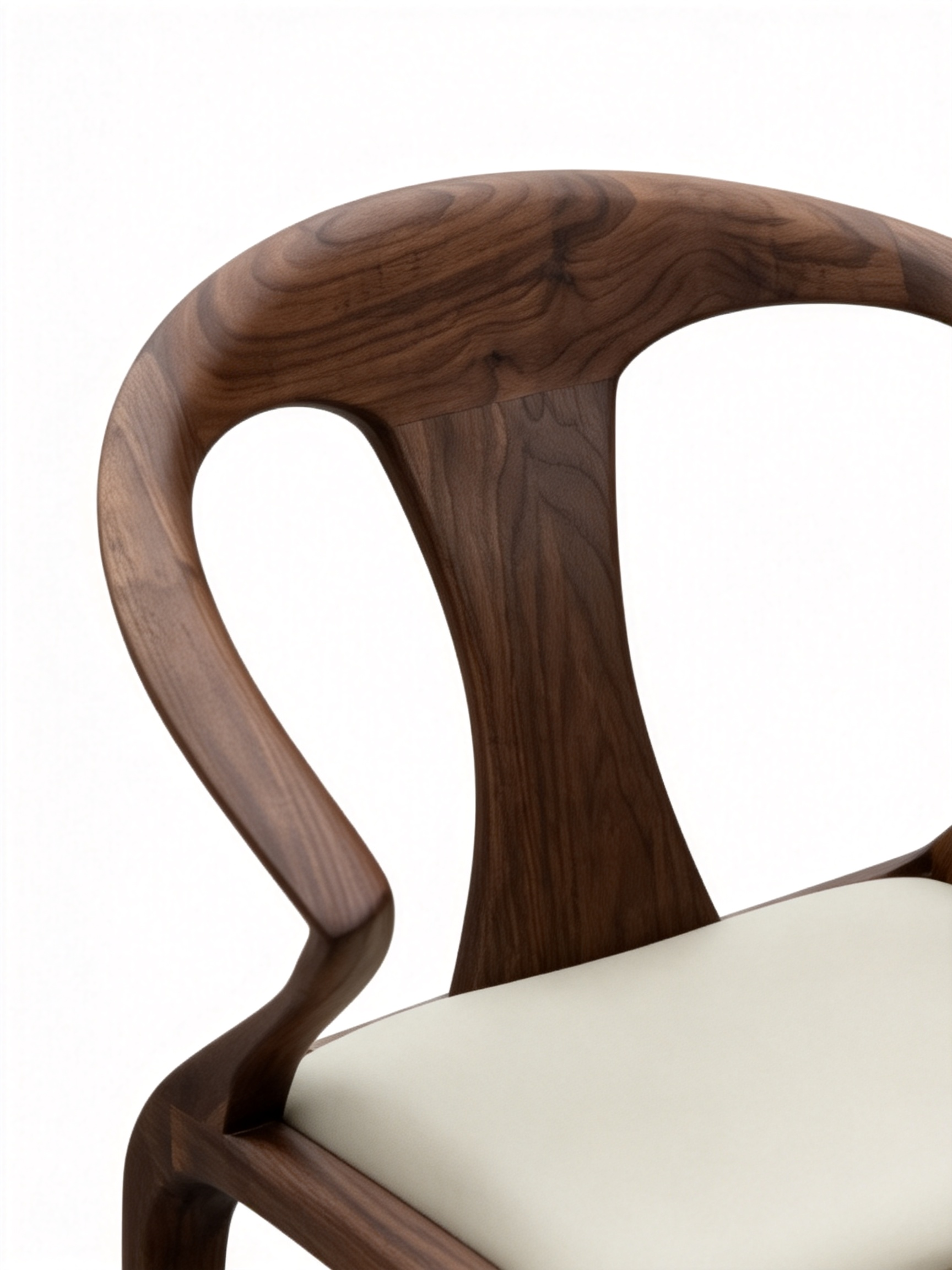 ARC Solid Black Walnut Ming-Inspired Dining Chair