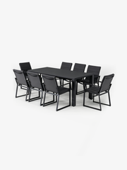 FORGE 9-Piece Outdoor Dining Set with 8 Chairs