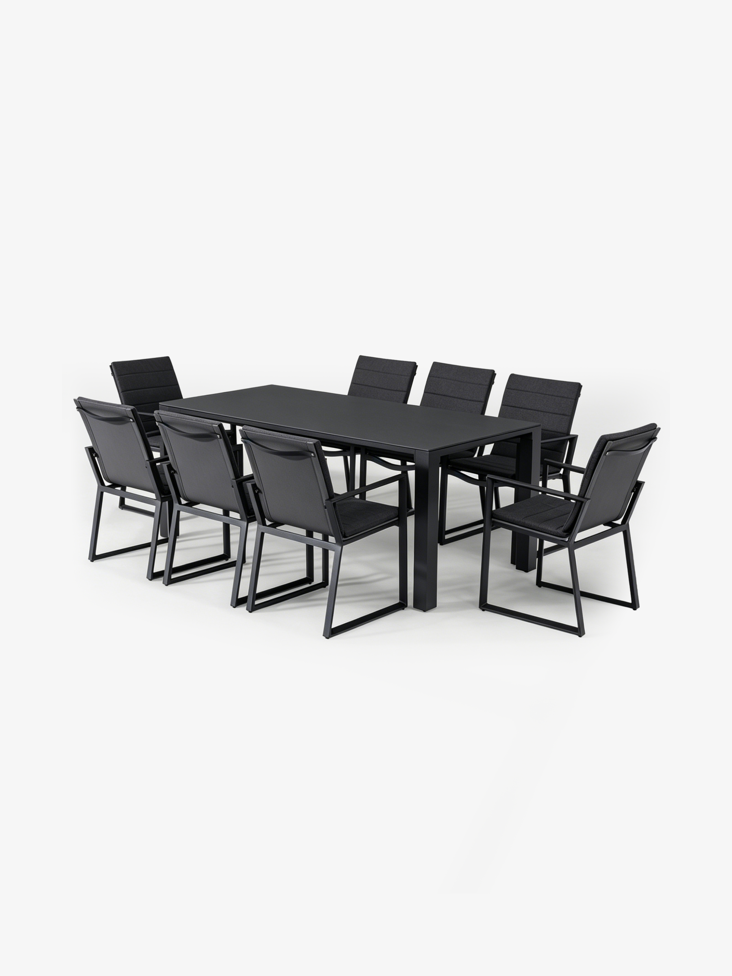 FORGE 9-Piece Outdoor Dining Set with 8 Chairs