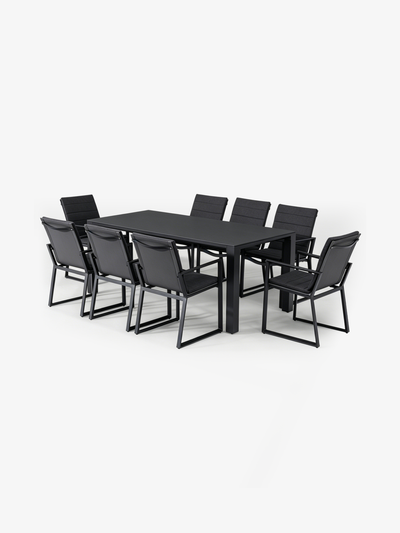 FORGE 9-Piece Outdoor Dining Set with 8 Chairs