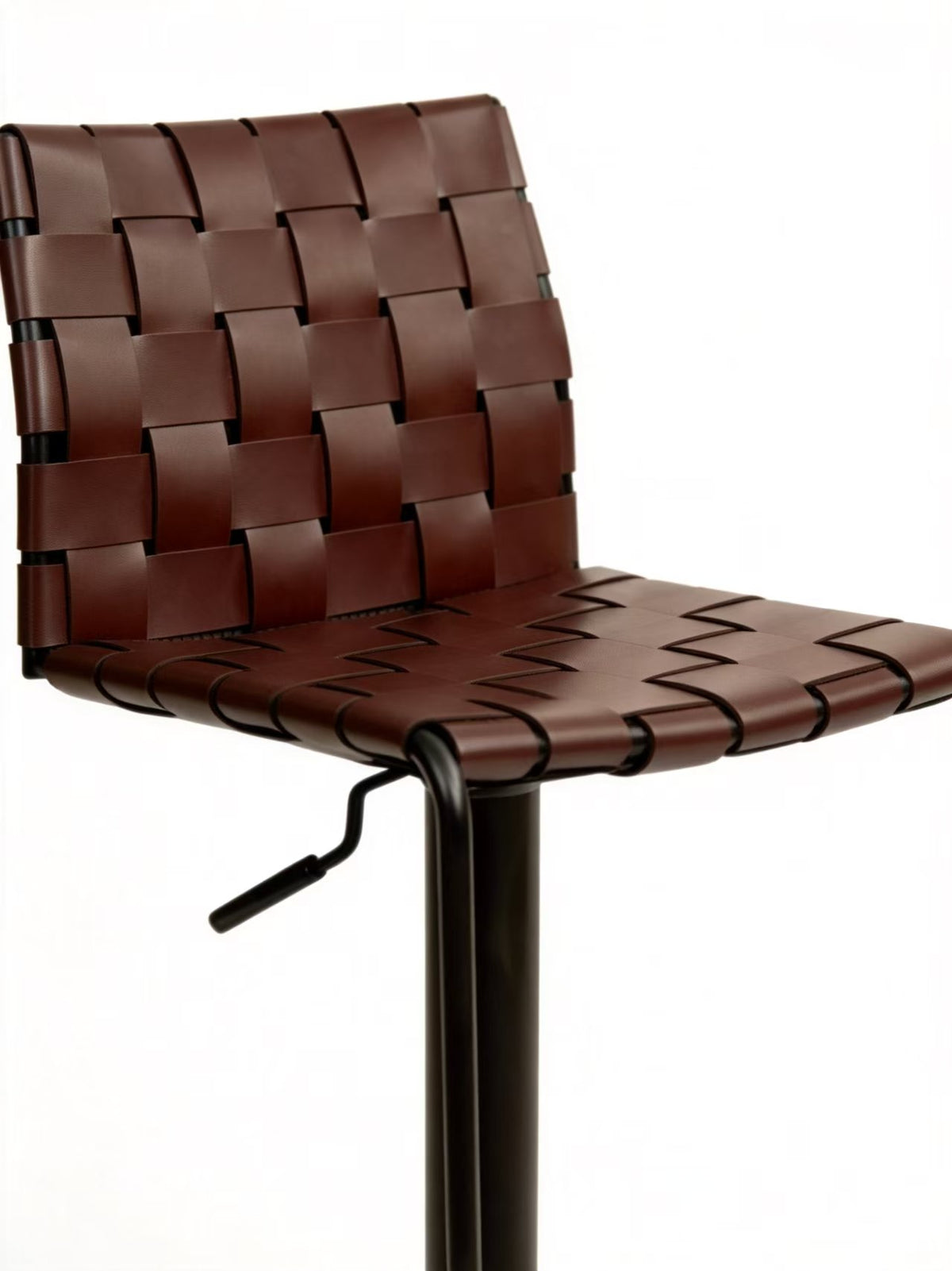 RIVA Woven Saddle Leather Bar Stool