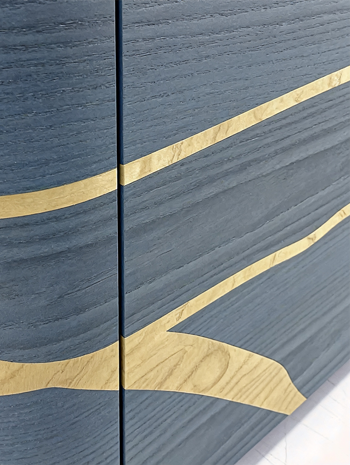 Rivage Contemporary Wood Veneer Sideboard
